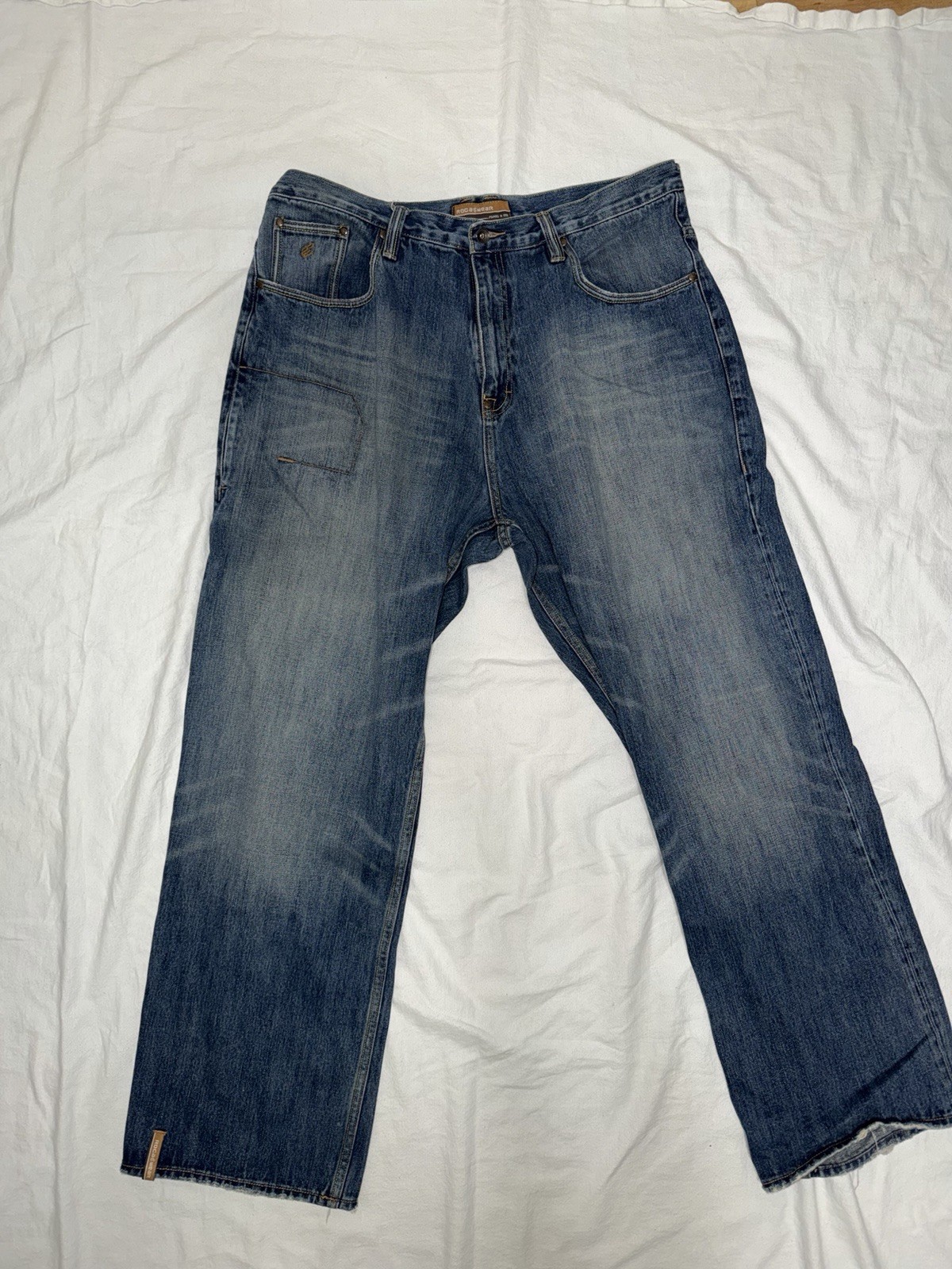 Rocawear Men’s Jeans 40×34 Blue Denim Baggy Loose Fit Y2K Hip Hop Streetwear