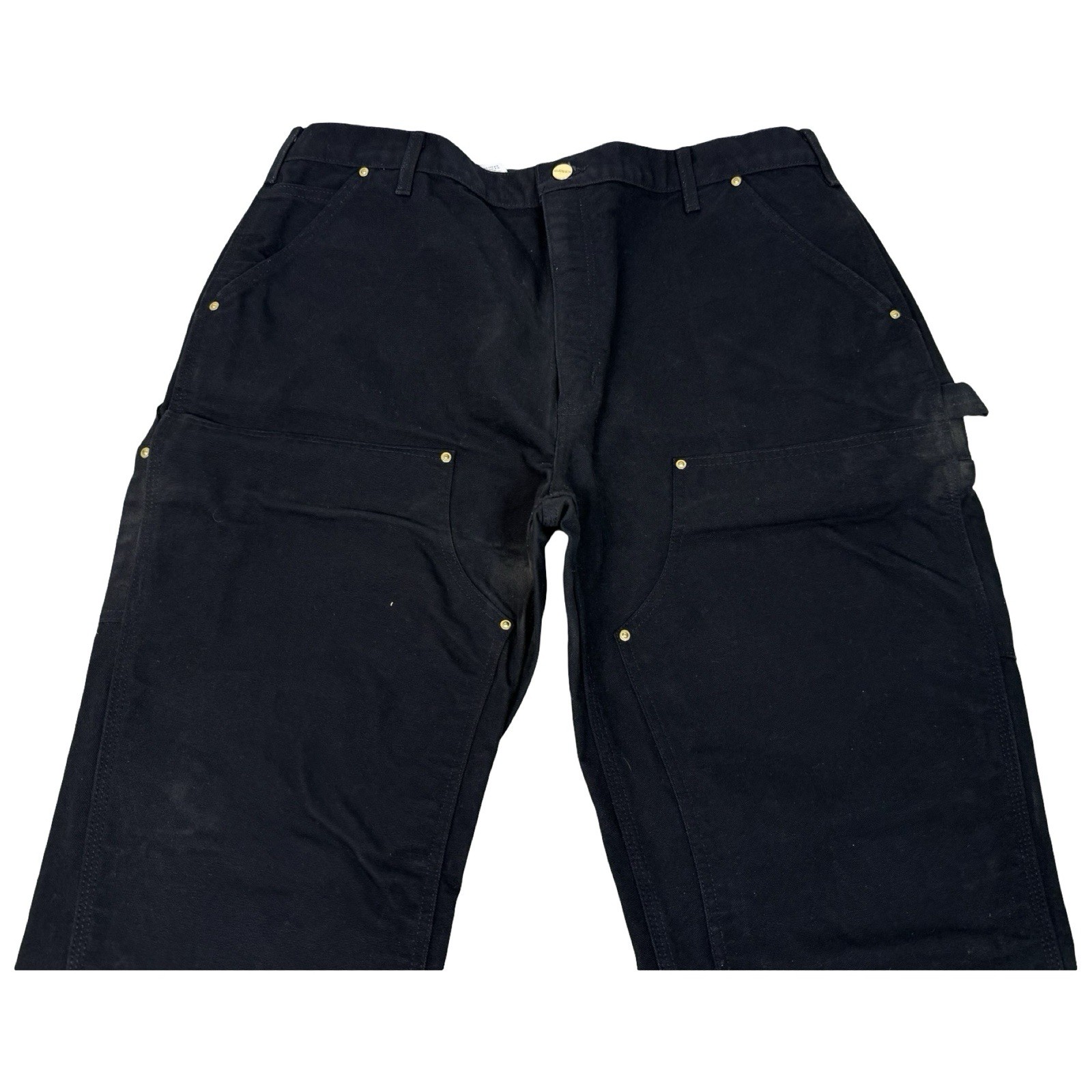 Vintage Carhartt B01 BLK Original Loose Fit Black Double Knee Pants 40W 30L USA