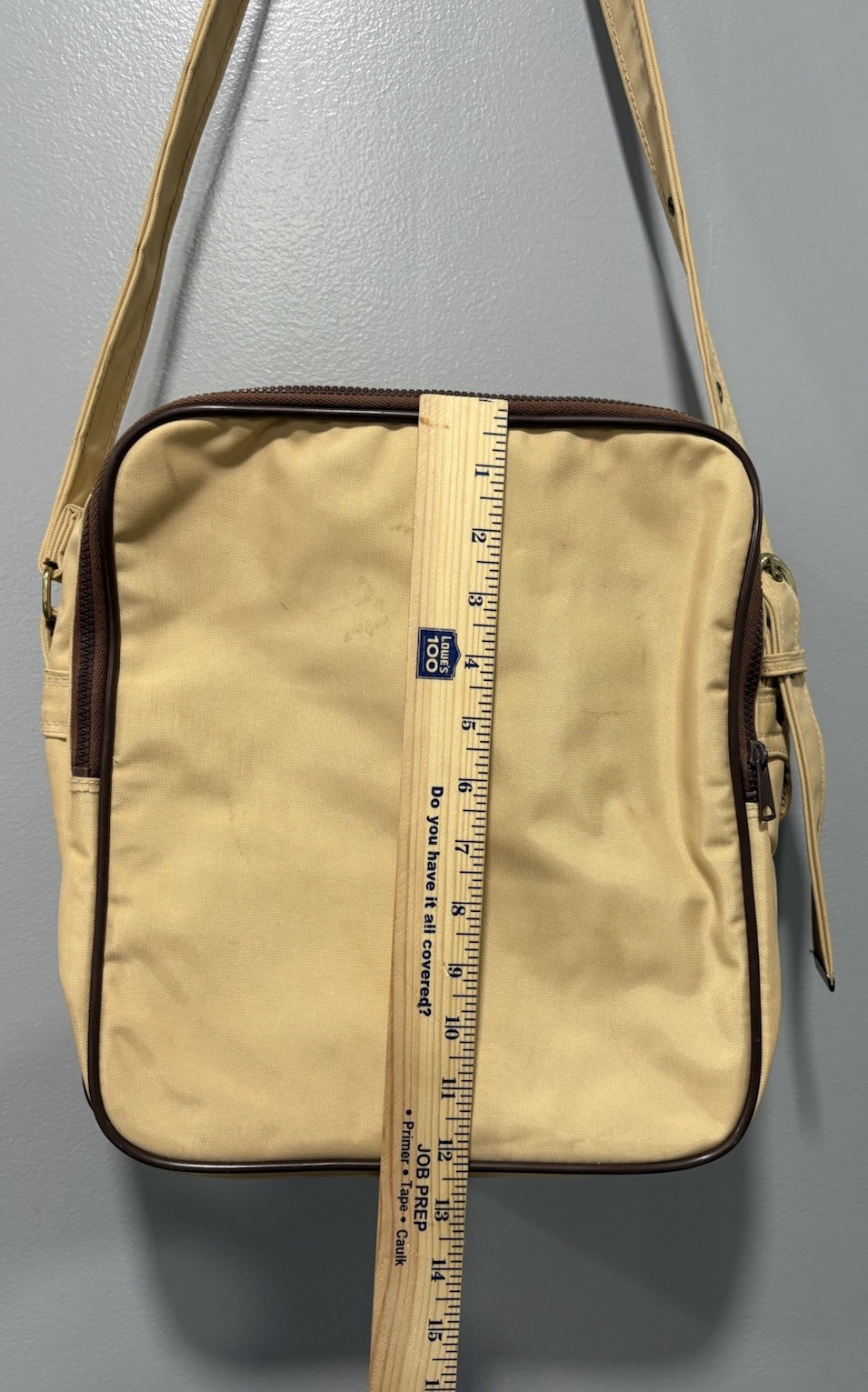 Vintage Beige Adidas 1980’s Shoulder Bag 12″ X 8″ X 12″ Art No 40230 Retro Style