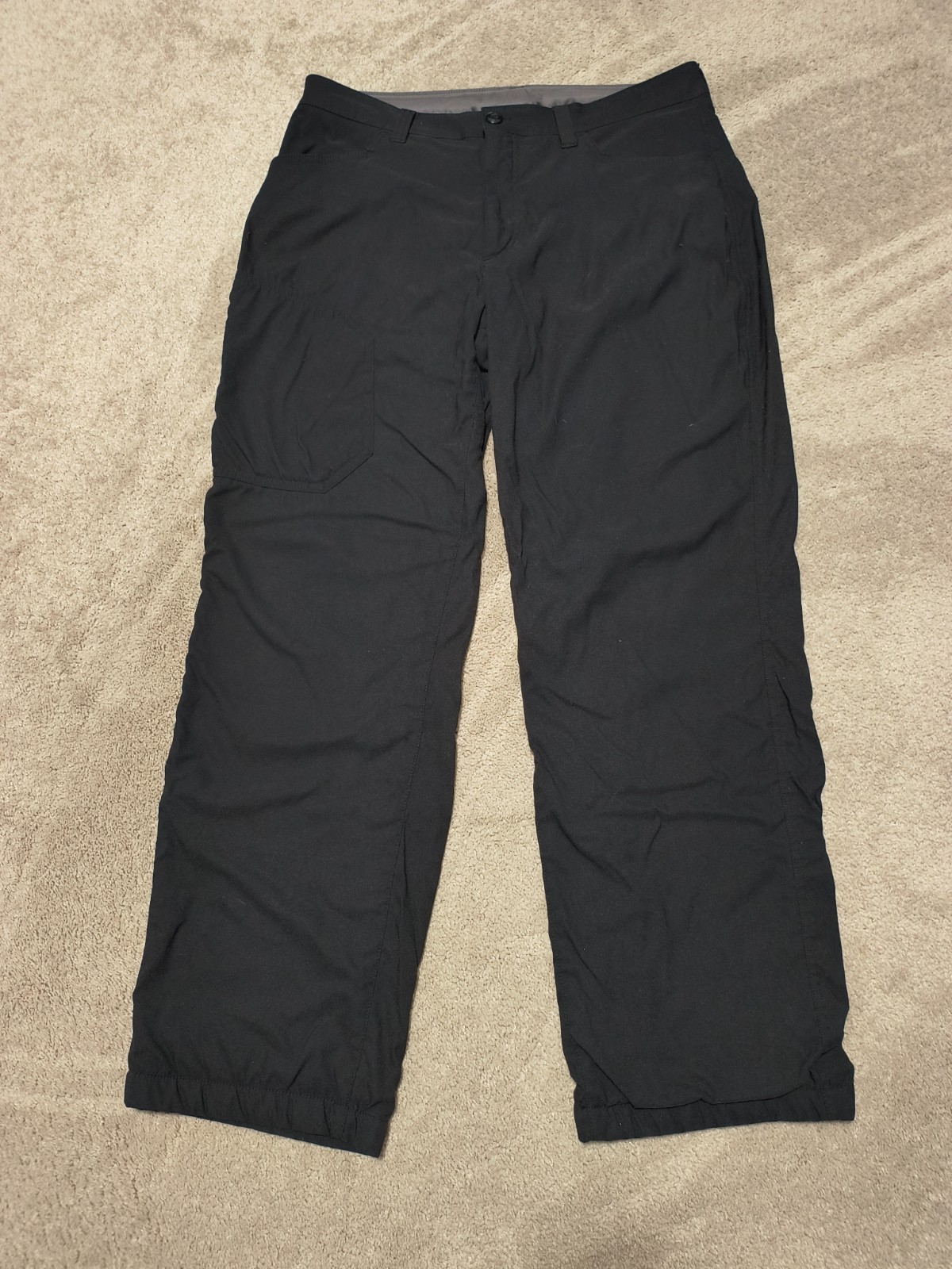 Eddie Bauer Men’s Tech Pant 34×30 Fleece Lined 2-Way Stretch Black