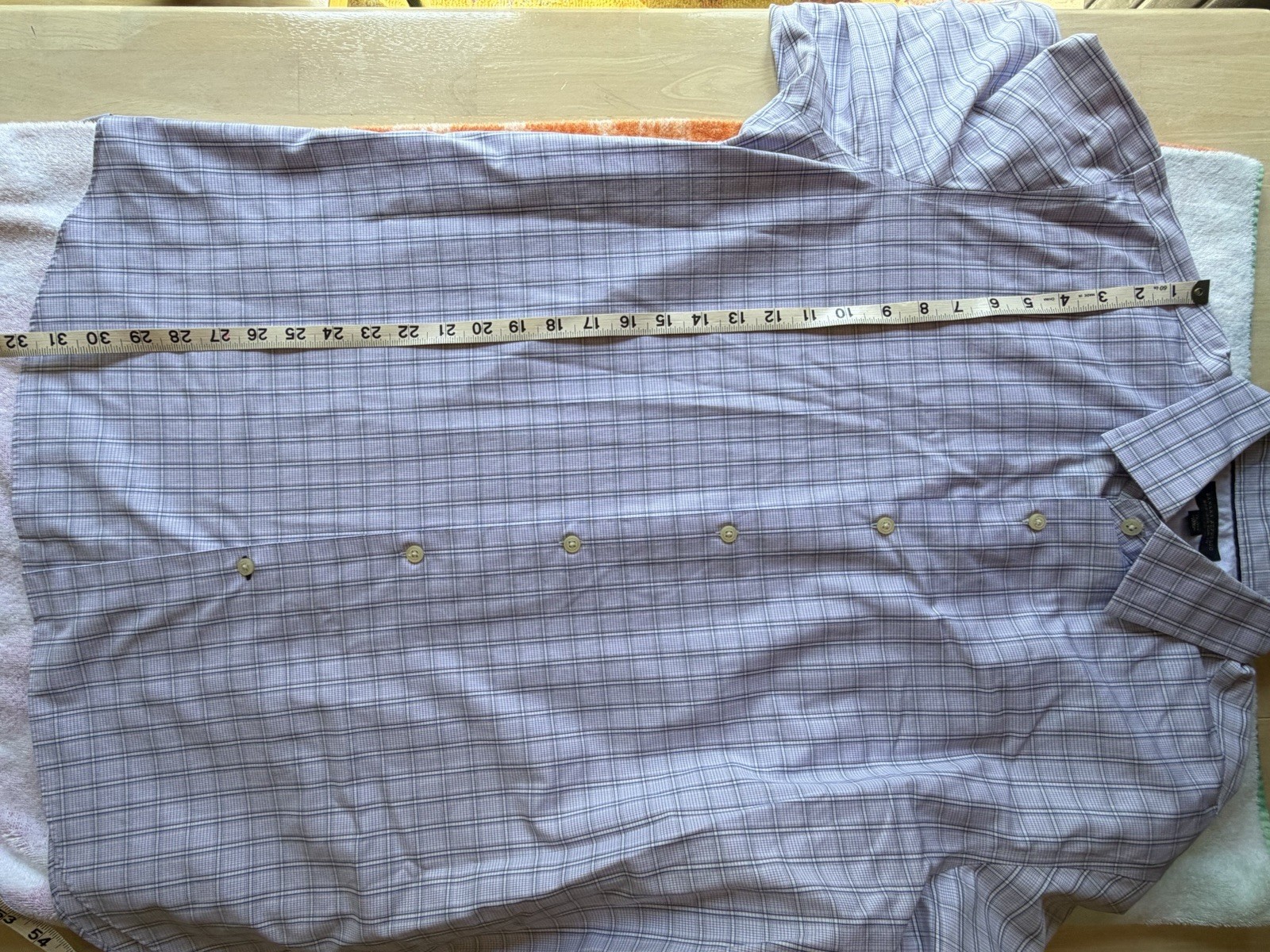 Banana Republic Non Iron Slim Fit Size 17-17.5 XL Button Up Shirt Light