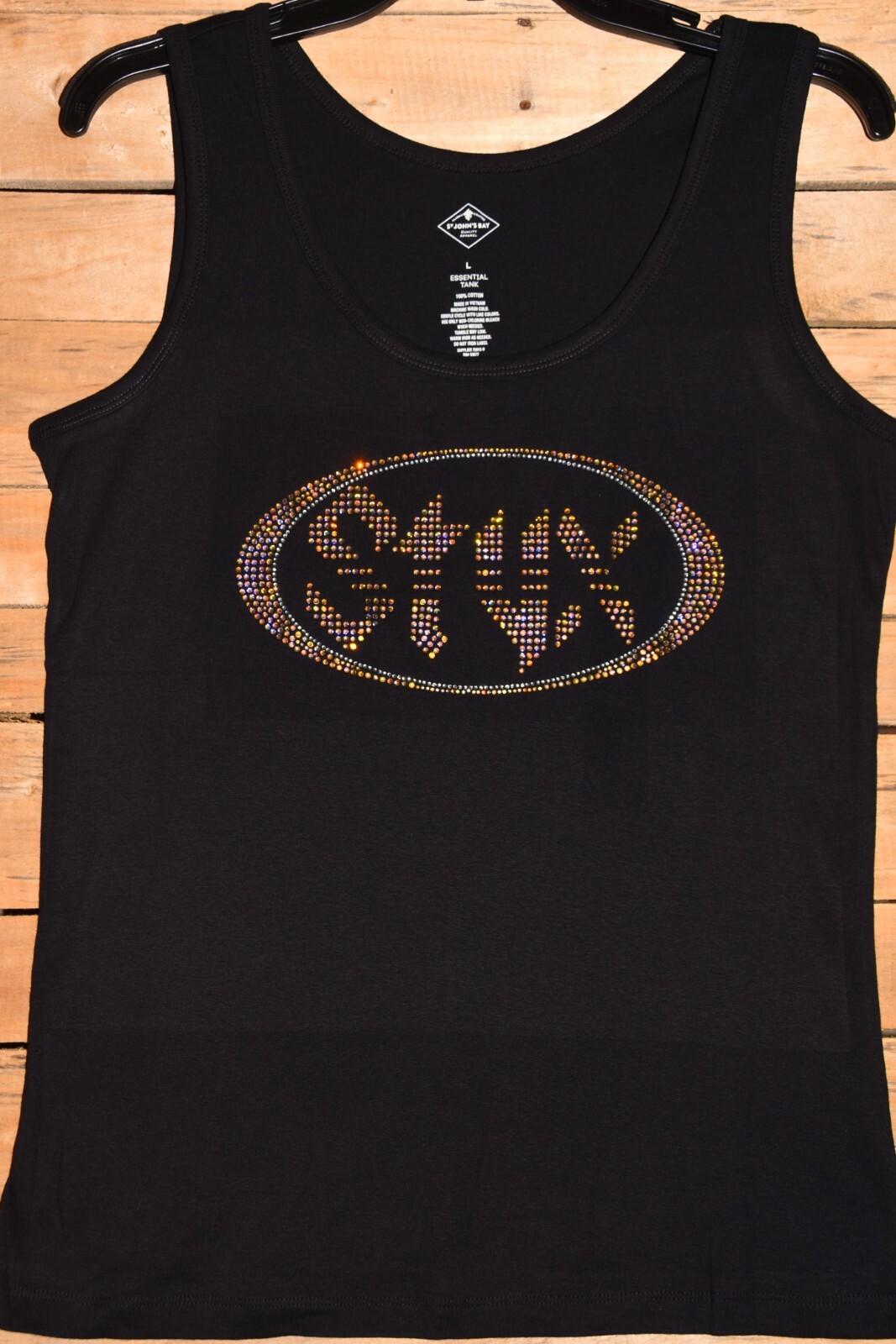 Styx rhinestone bling shirt or tank XS S M L XL XXL 1X 2X 3X 4X 5X