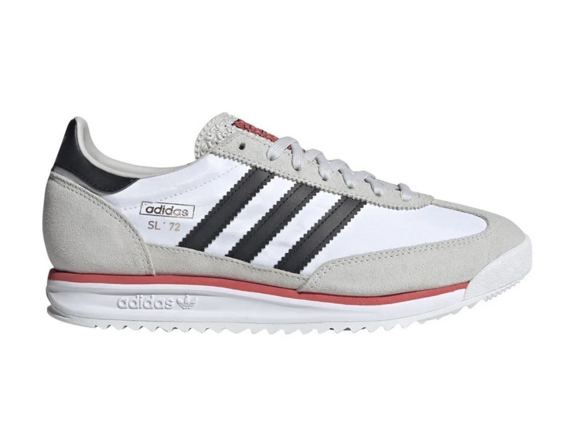 Adidas Men’s SL 72 RS Sneakers Cloud White Core Black Grey JS0746 Size 9.5 NEW