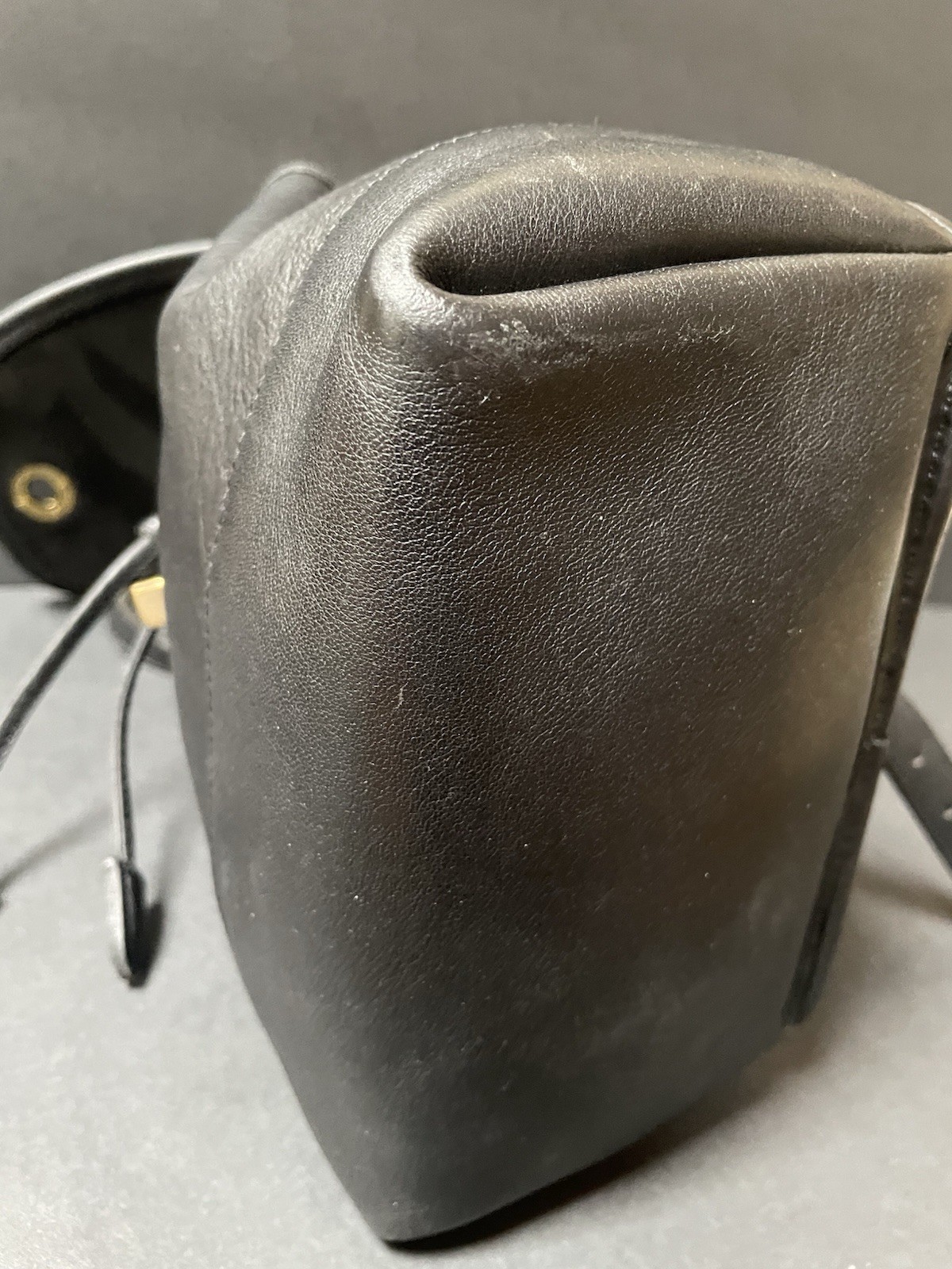 COACH Vintage Mini Turnlock Backpack Black Glove Tanned Leather USA 9960