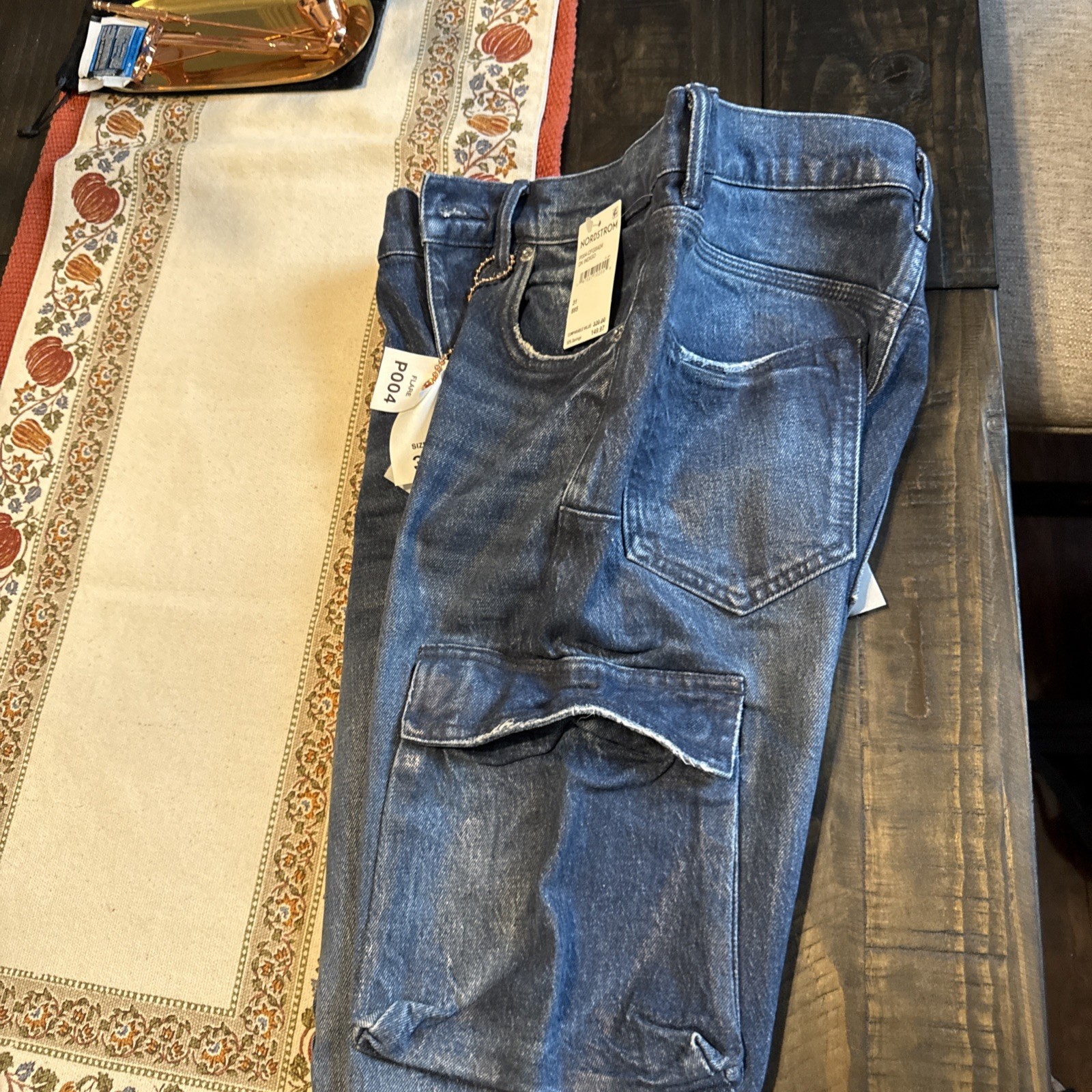 PURPLE BRAND – Cargo Medium Wash Denim Flare P004 Jeans – Men’s Sz 31×31