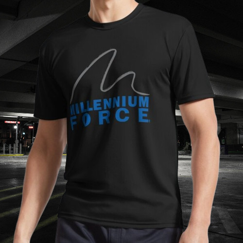 Millennium Force Logo Active T-Shirt Funny Size Mode American T-shirt