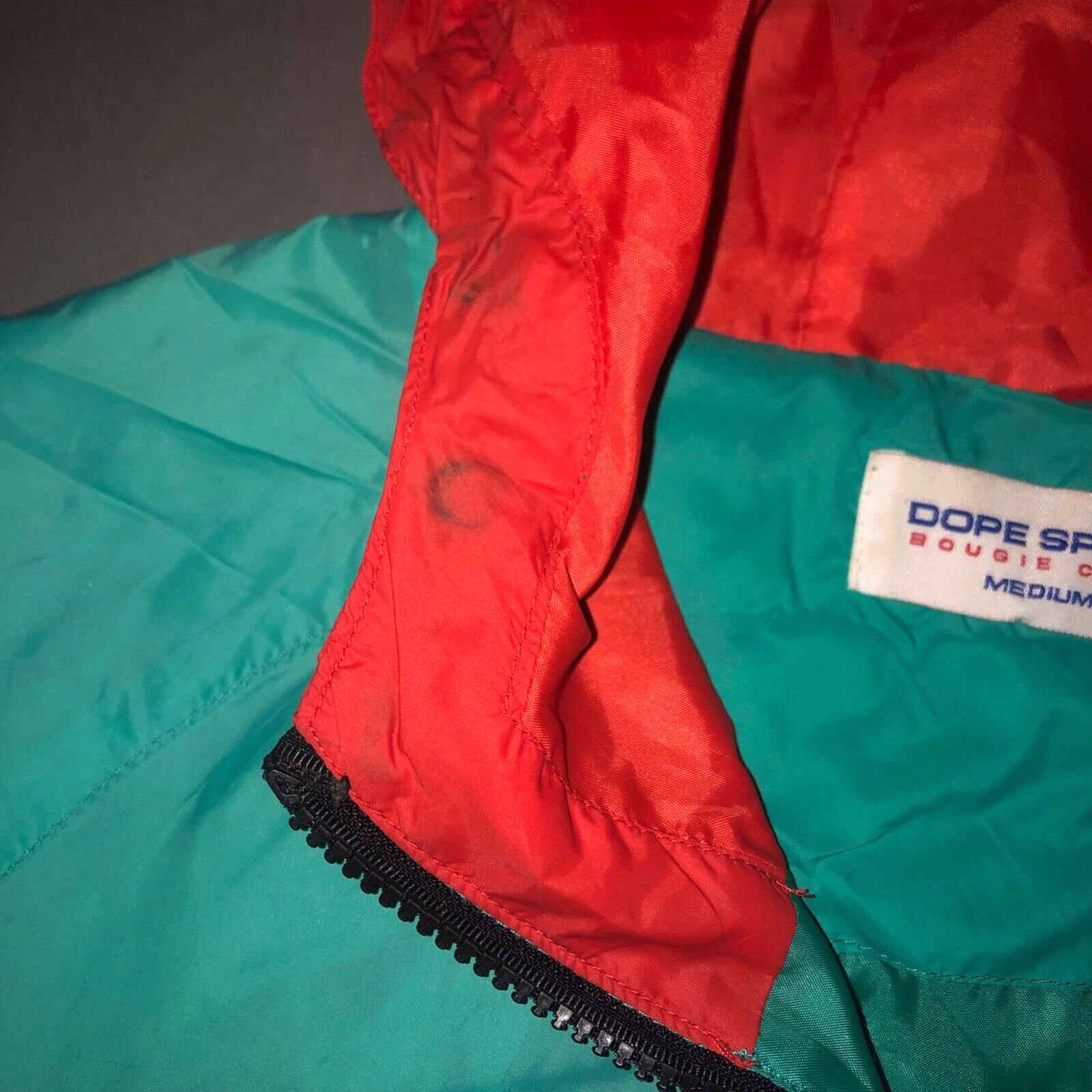 Vintage 90s DOPE SPORT WINDBREAKER JACKET Color Block Rap Hip Hop Skate 1990s M