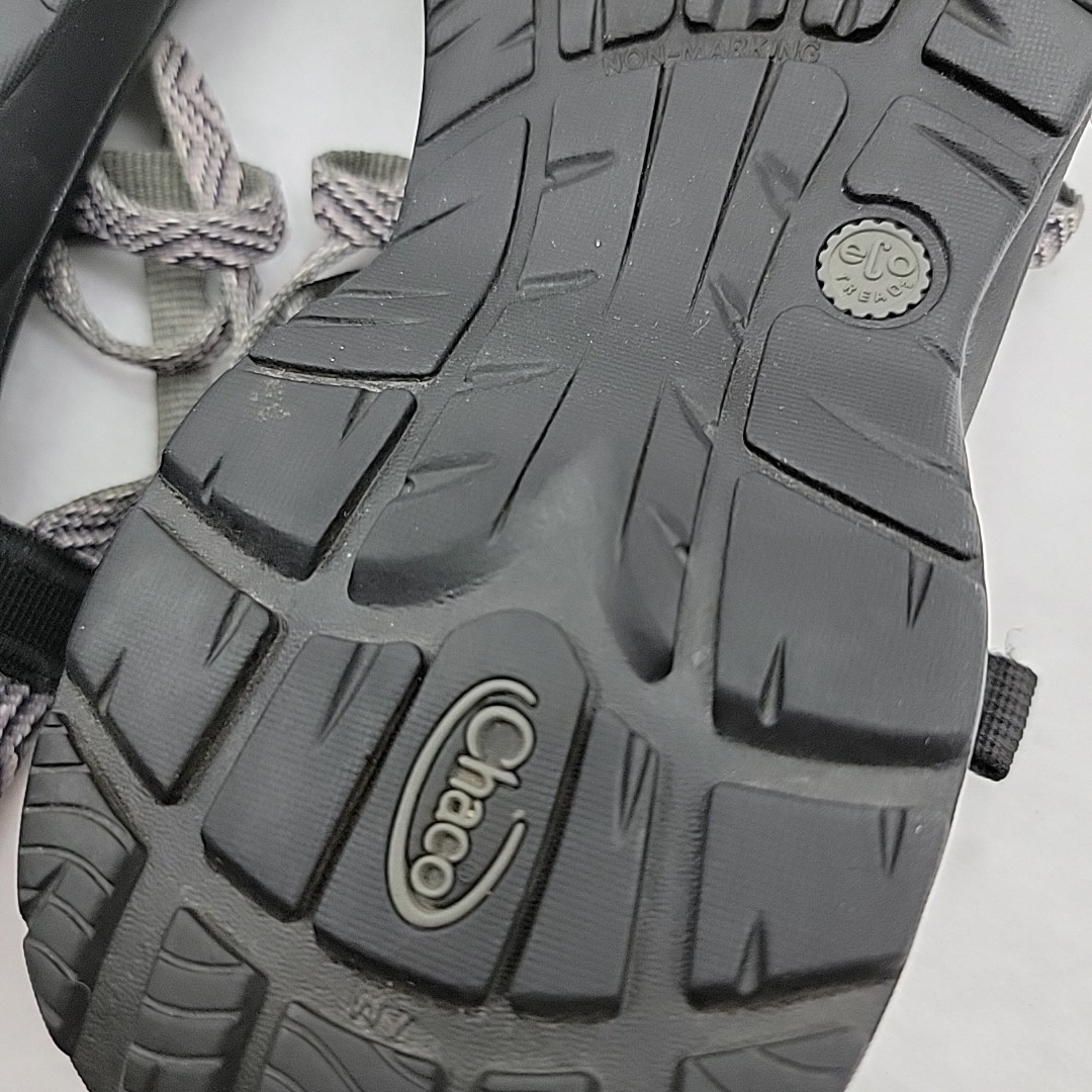 CHACO Women’s Size 7 Updraft EcoTread Outdoor Sandals Black Waves Double Strap