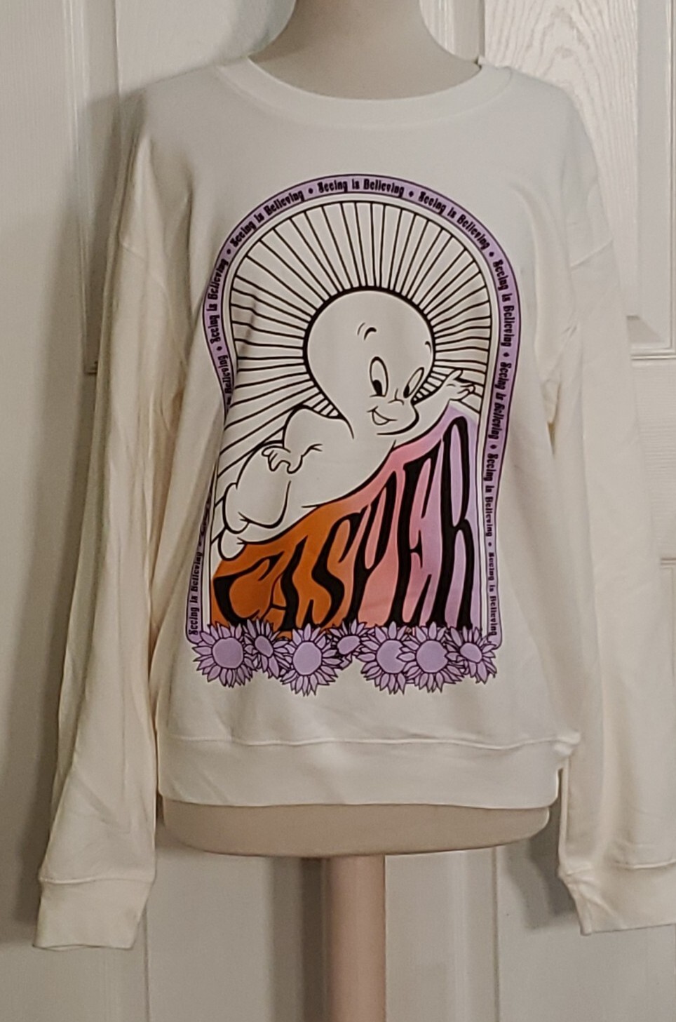 Casper the Friendly Ghost Sweatshirt Seeing is Believing XS S M L XL 2X 3X NEW