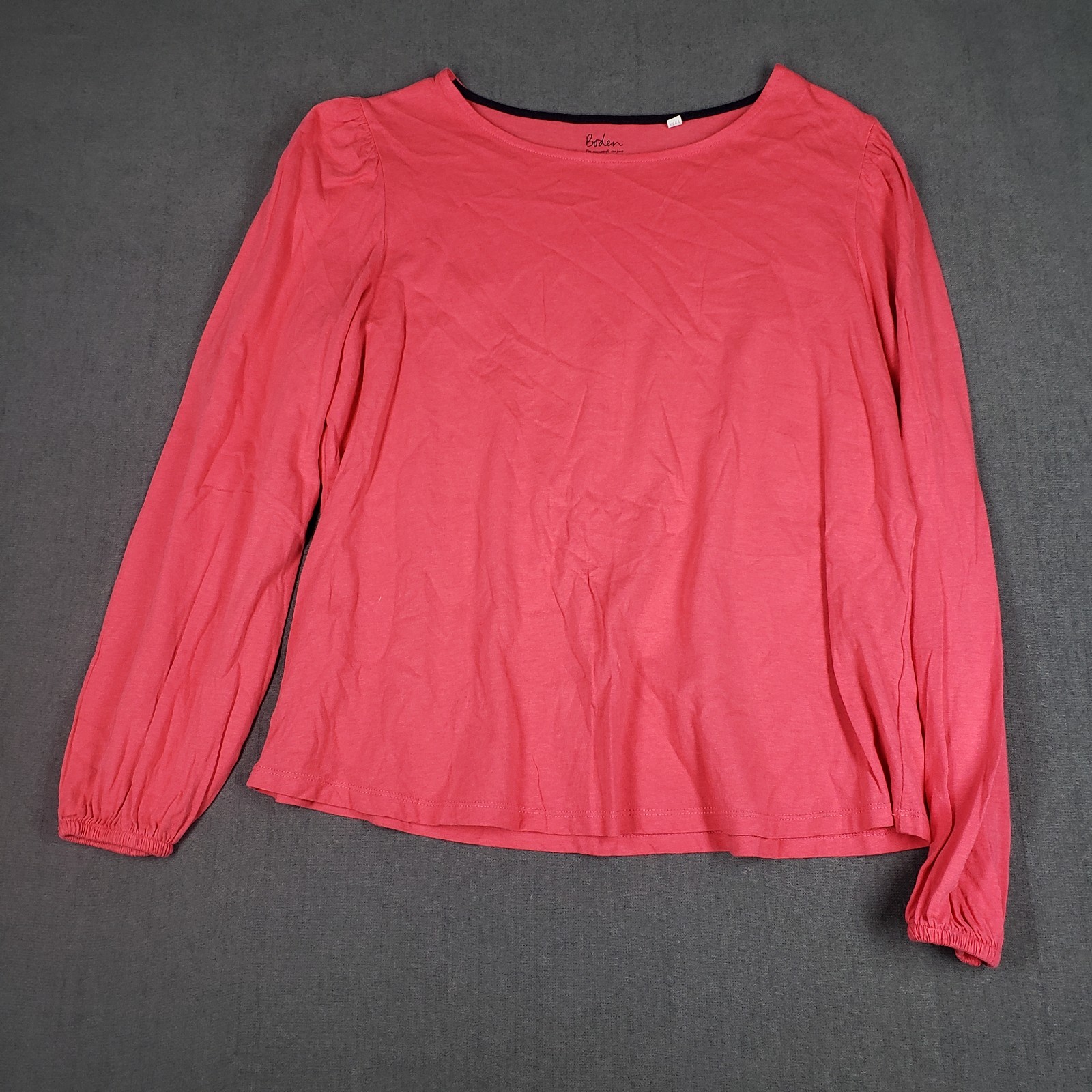 Boden Top Womens Size 14 Pink Super Soft Long Sleeve Elastic Cuff