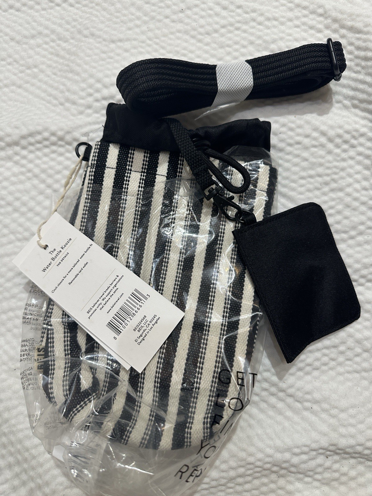 Beis Striped Water Bottle /All Purpose Bag,New