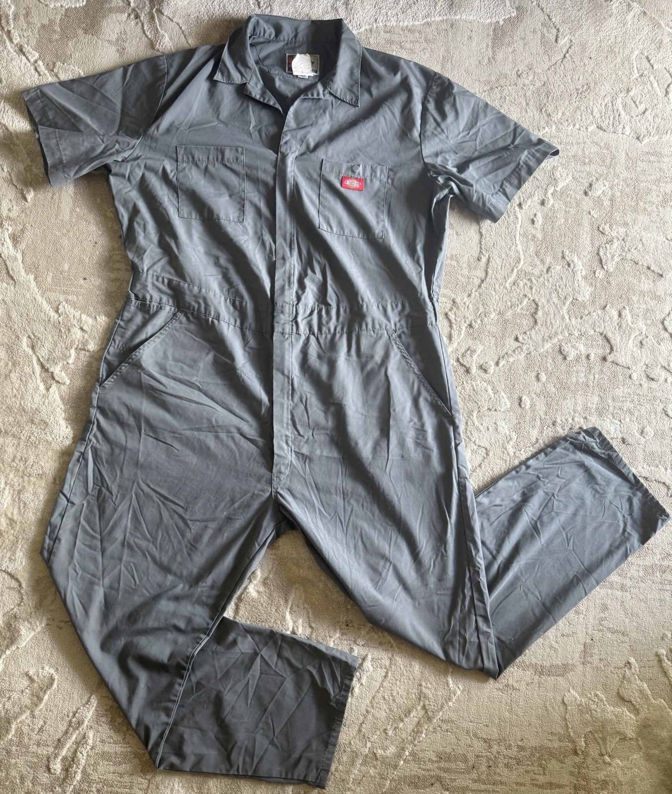 Dickies Gray Coveralls Jumpsuit Workwear Men’s XL Regular (Fits Chest 46/48)