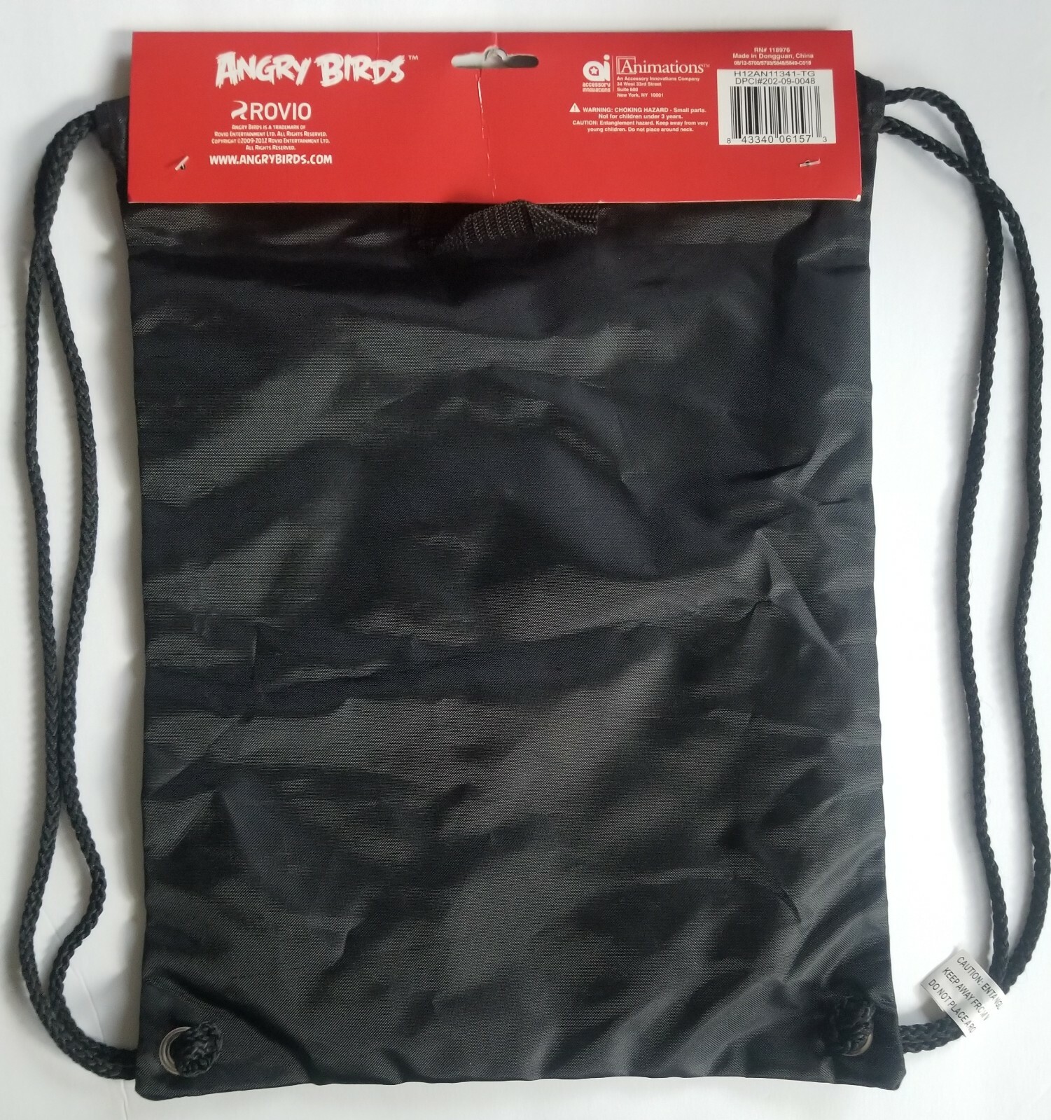 ANGRY BIRDS Cinch Draw Strings Backpack – Rovio – 17.5″×12.75″