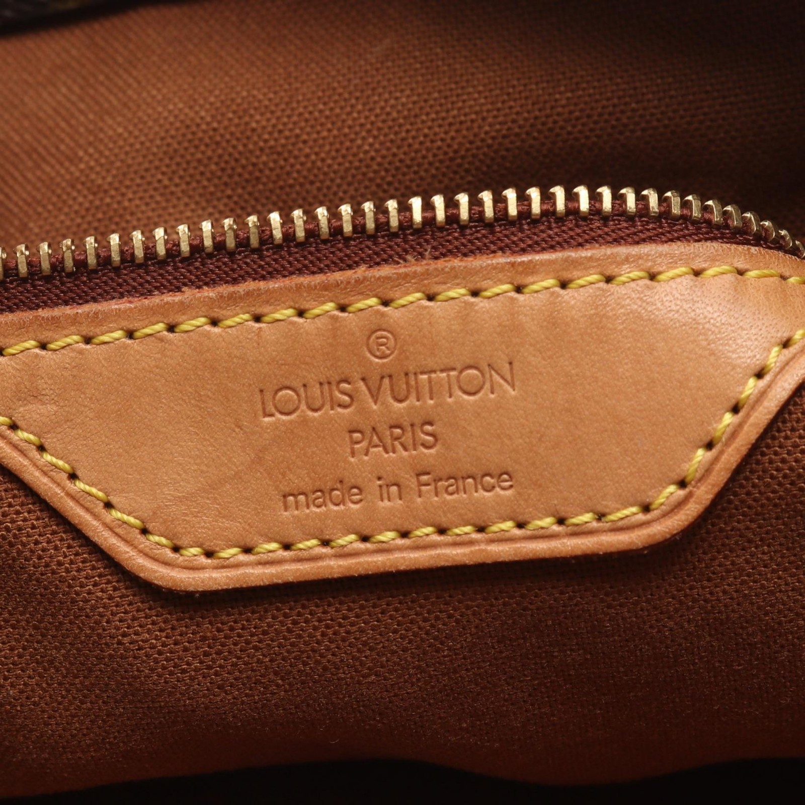 LOUIS VUITTON Cabas Mezzo Tote shoulder Bag M51151 Monogram leather Brown Used