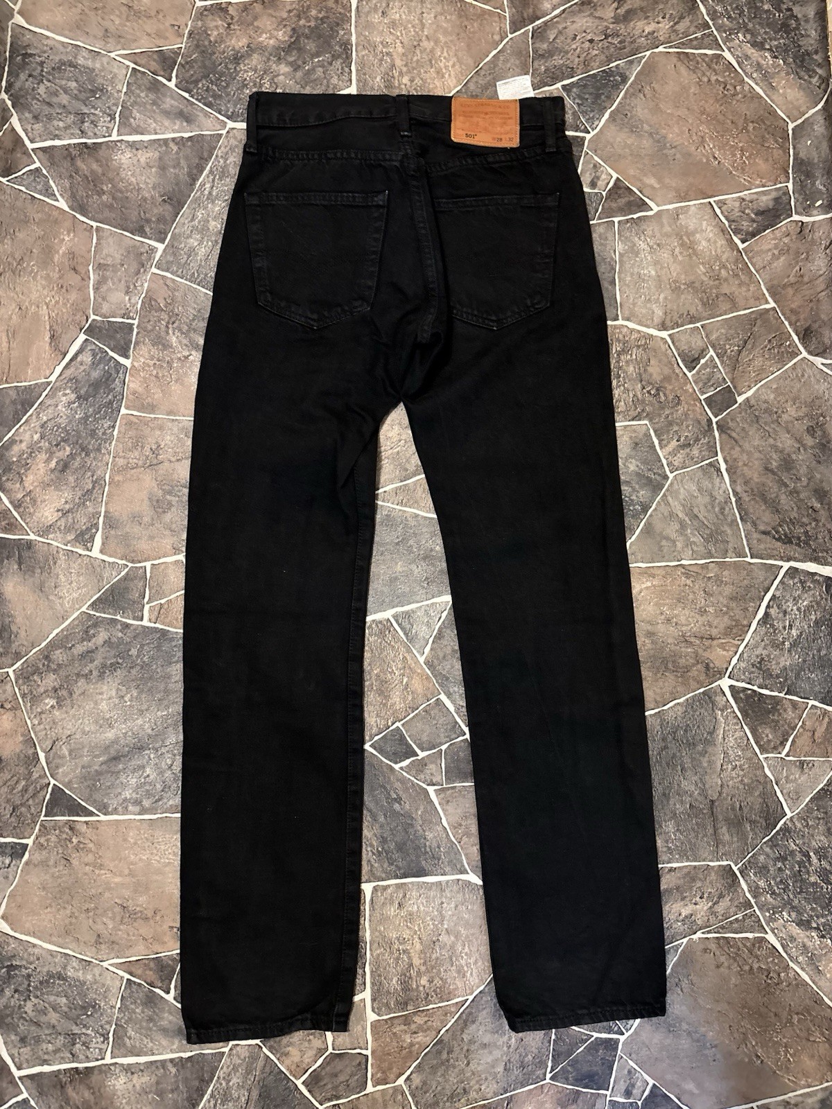 Levi’s Premium 501 Original Button Fly Jeans Men’s 28×32 Black Denim Excellent