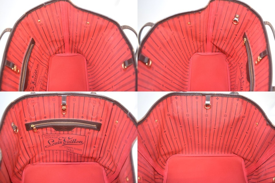 Auth Louis Vuitton Neverfull MM Tote Bag Damier Ebene Canvas N51105 LV 53736