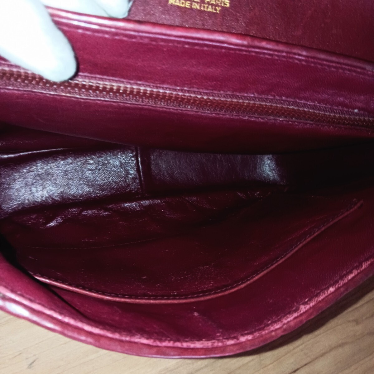 Vintage Celine Leather Shoulder Bag Bordeaux Gold Turn Lock Adjustable Strap 76