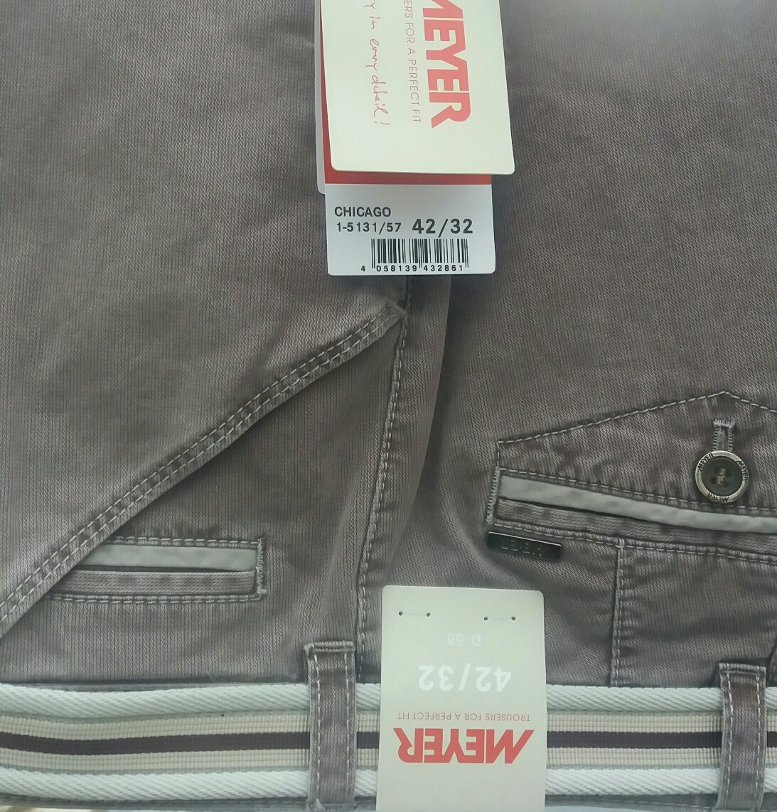 MEYER CHICAGO LIGHT PLUM 5131/57 Cotton stretch trousers 42″44″46″48″50″52″