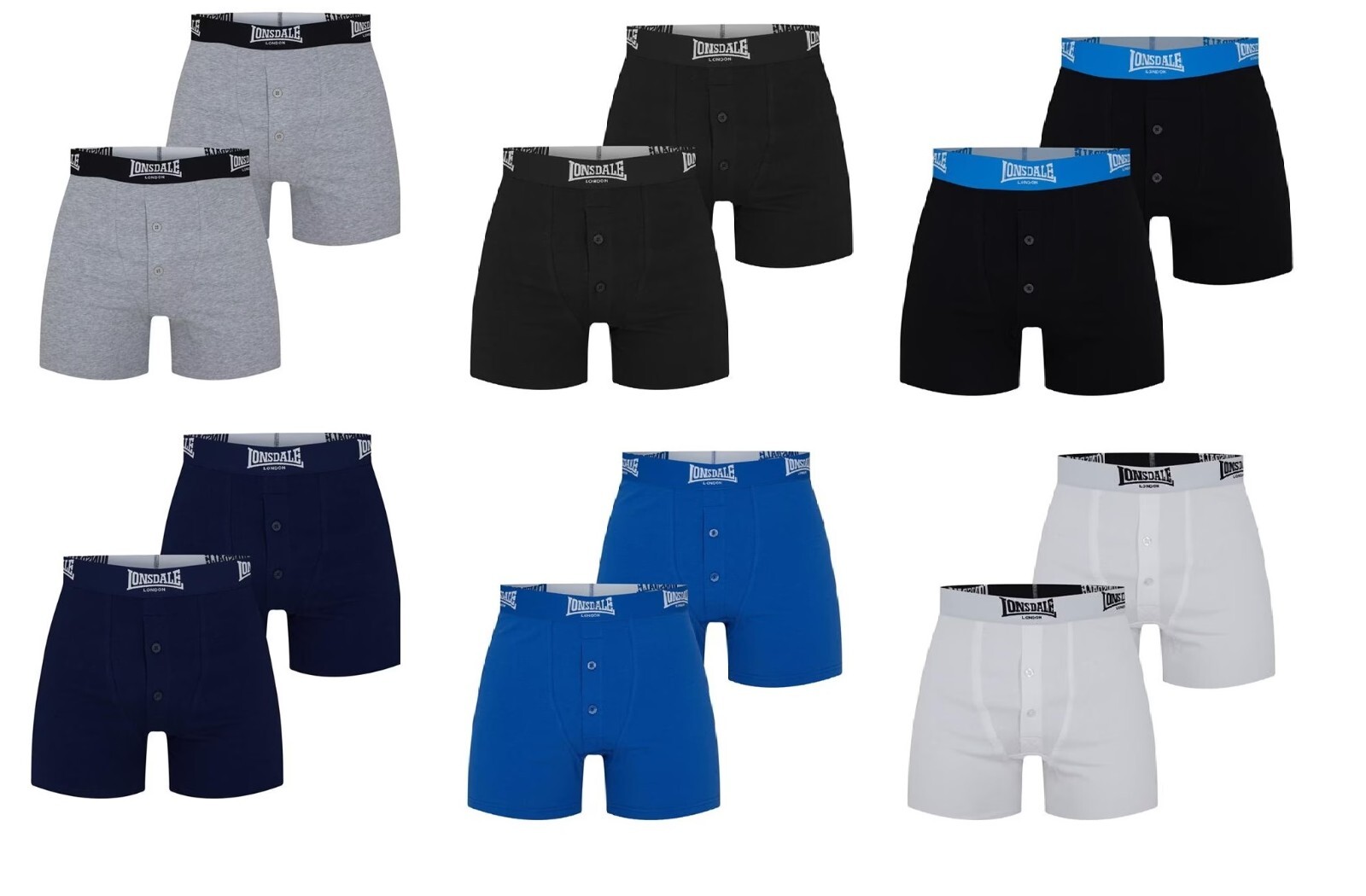 4 Pairs Lonsdale London Boxer Short Boxers Pants Trunks XS S M L XL XXL 3XL 4XL