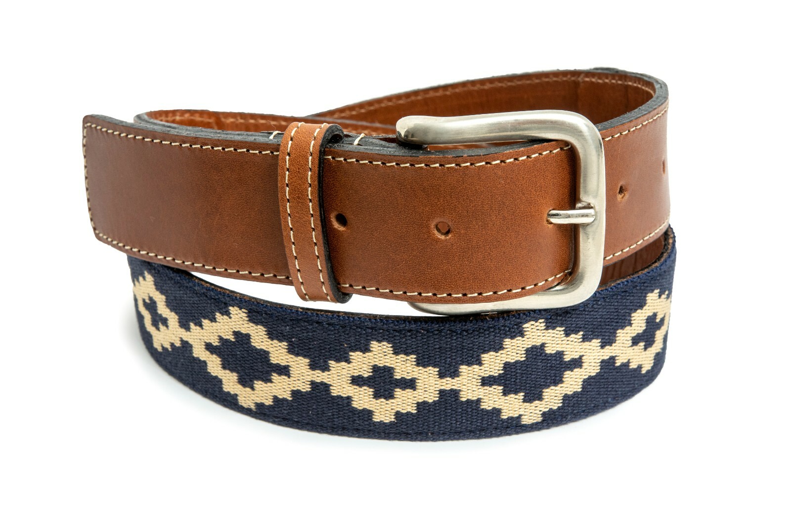 Woven Polo Belt Hand Made Lightweight Vegetable-Tanned Leather Polo Belt Unisex