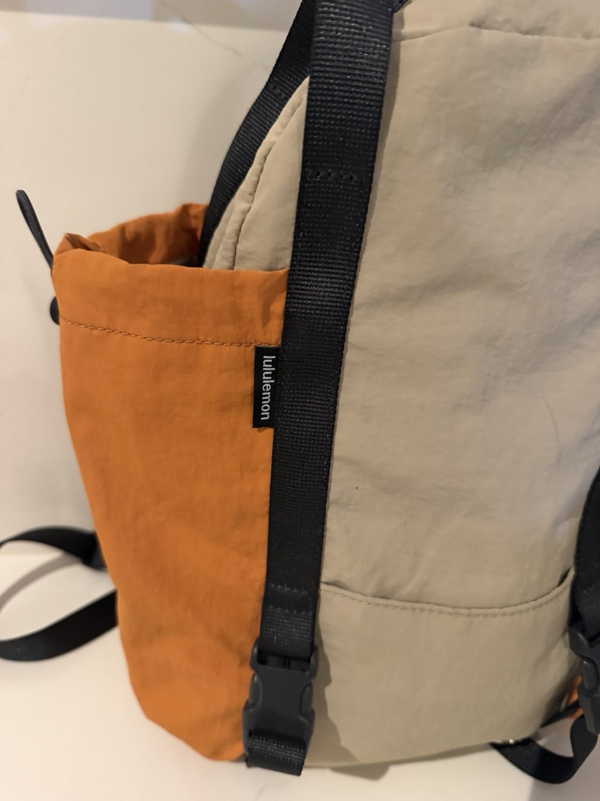 Lululemon Athletica Pack And Go Backpack- Orange/Tan/Black