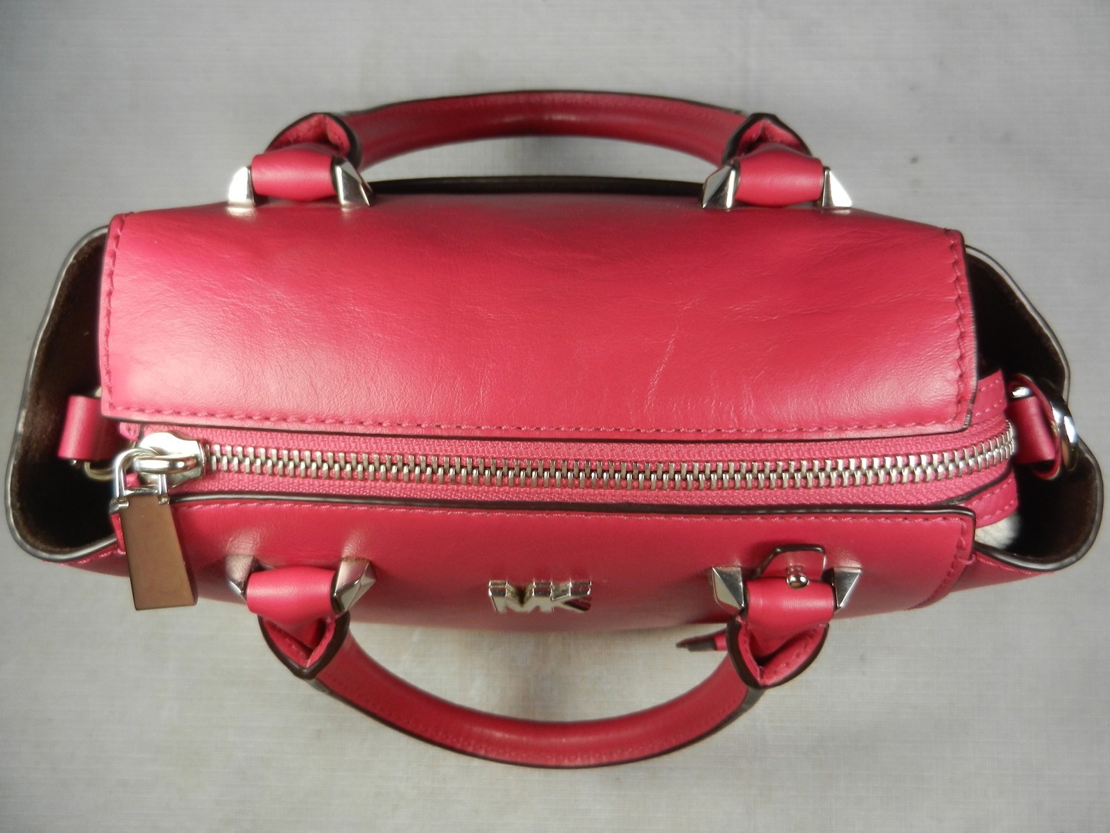 MICHAEL KORS Nolita Ultra Pink Smooth Leather Mini Crossbody Messenger Bag NWOT