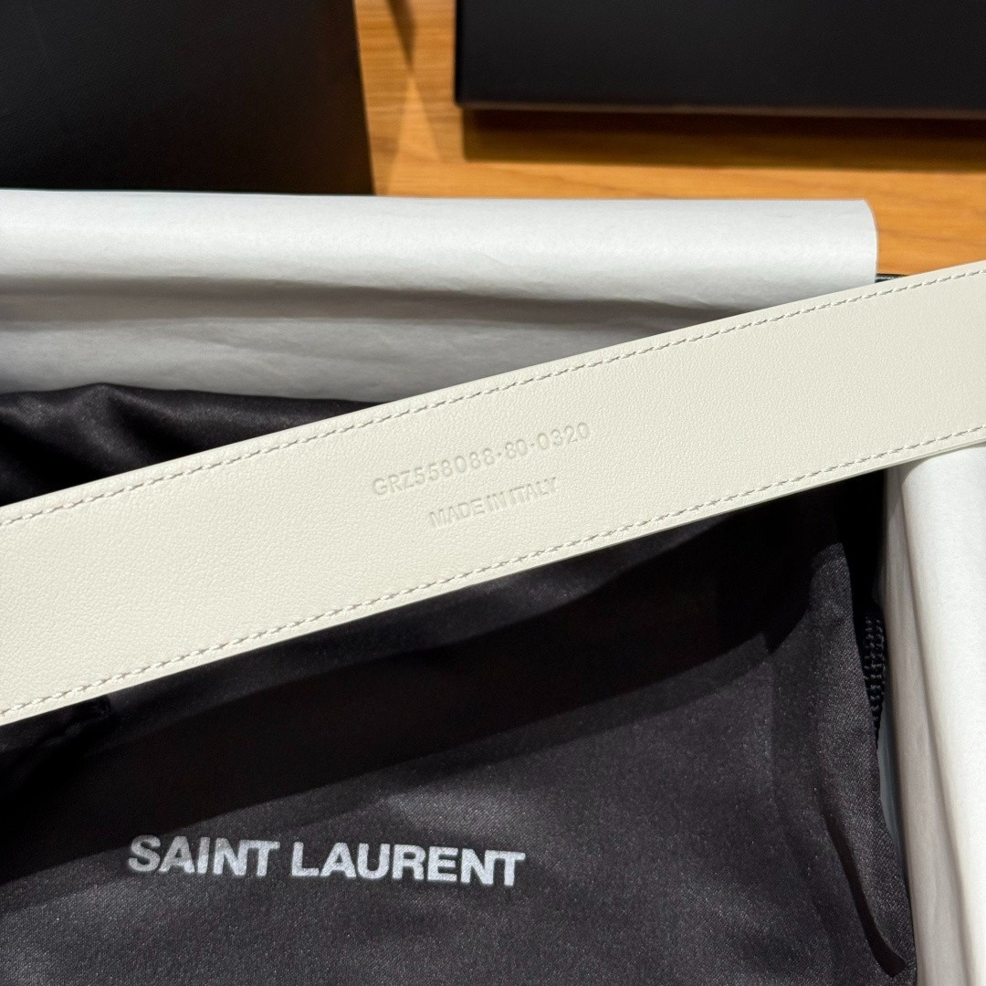 Authentic Yves Saint Laurent Belt YSL Black Buckle Width:3.0cm/1.18inchs