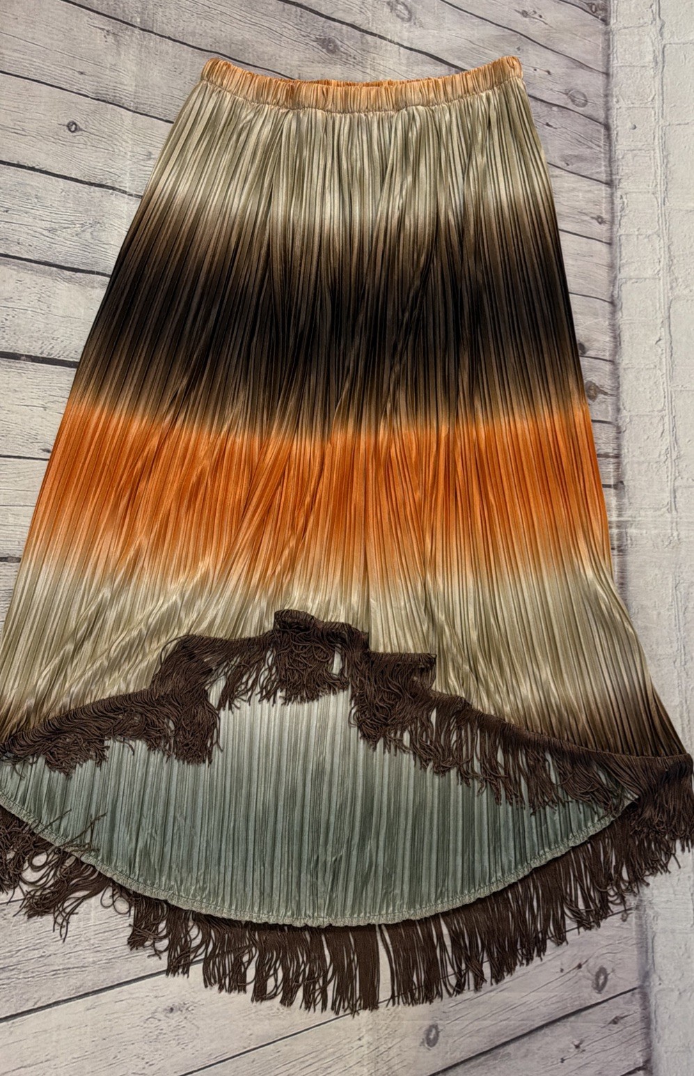 Boston Proper Muse Pleated High Low Skirt With Tassels Women’s Size Small