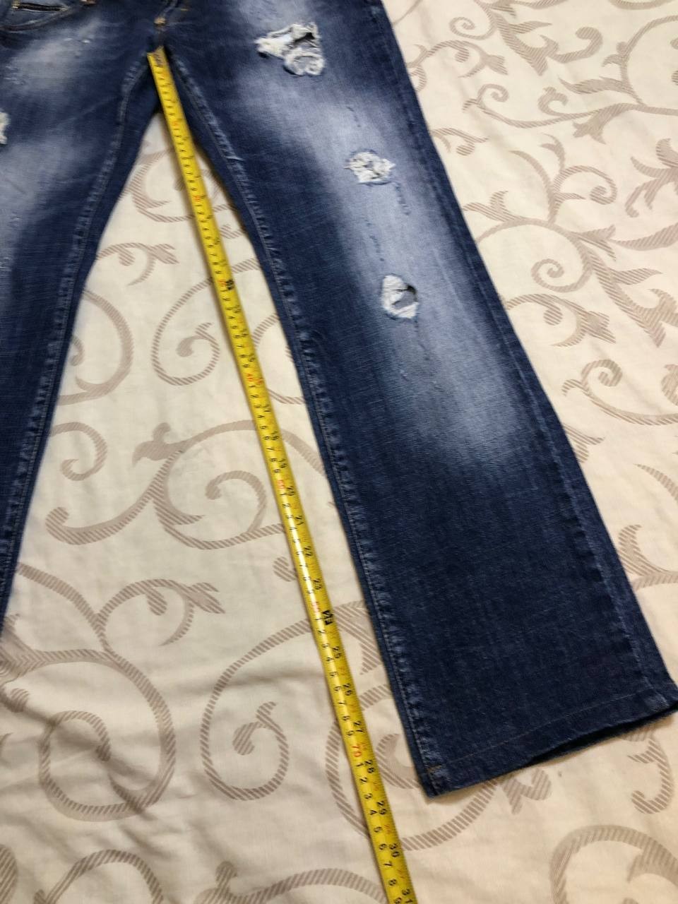 Philipp Plein Jeans 29 Straight Cut Distressed Ripped