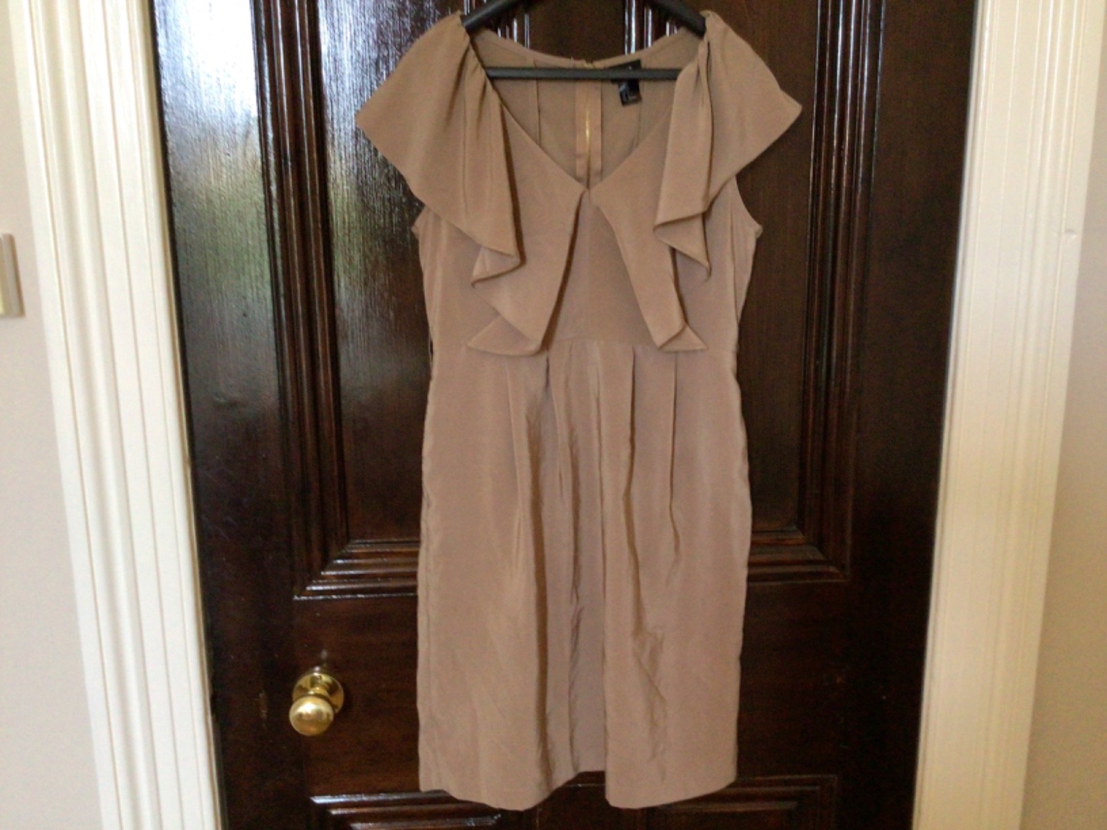 H&M . Size EUR 38 Dress. Light brown. 100% Poly Easter. Machine wash