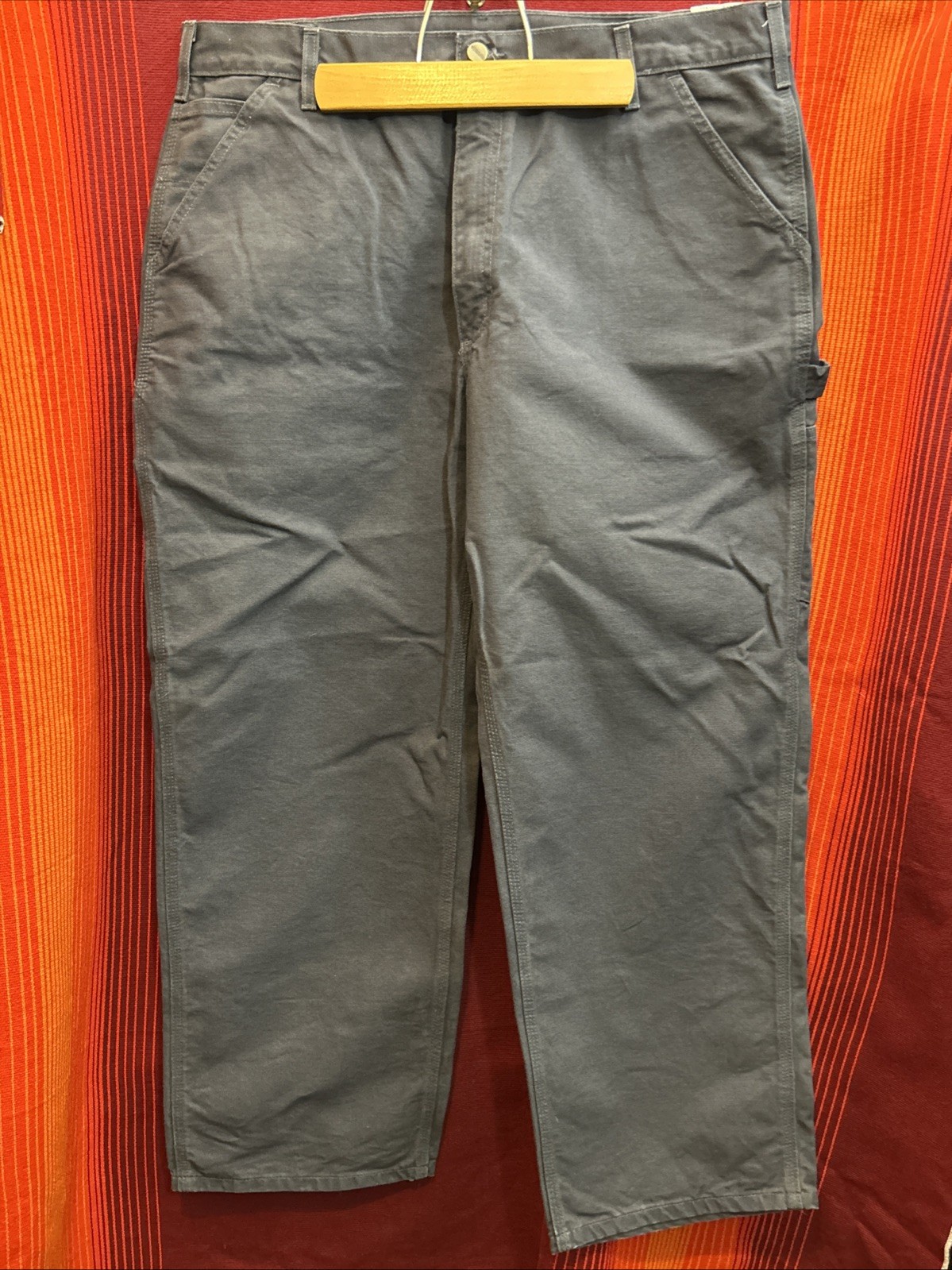 NWT Carhartt Carpenter Pants 40×30 Gray B11 PTL Deadstock Single Knee