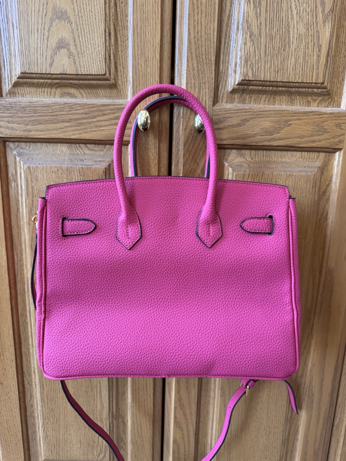Leather Fushia Satchel
