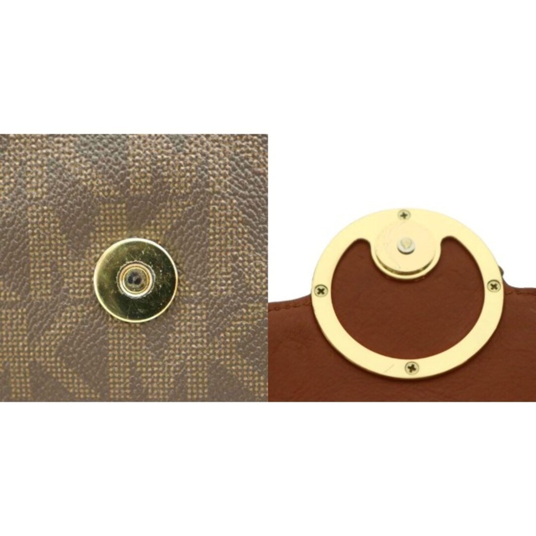 Michael Kors Shoulder Bag Total Pattern Logo Brown Gold Color BB Used 295da445d1