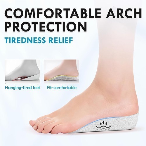Shoe Insoles Inserts Pad Invisible Height Increase Heel Lift Taller Men Women