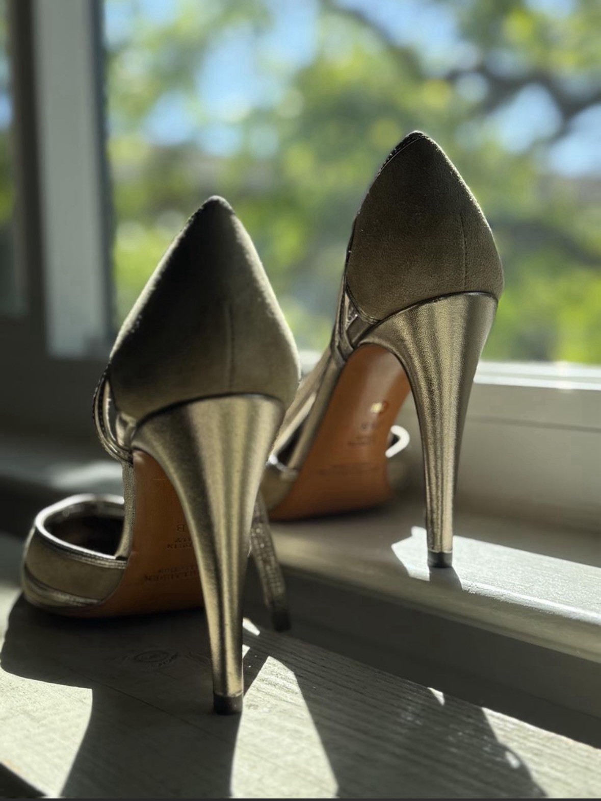 Ralph Lauren Collection Women Beige Leather Strappy Pointed Toe Buckle 8.5B