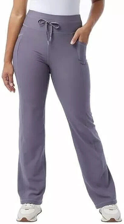 32 Degrees Women’s Wide Leg Ribbed Semi-Flare Yoga Pants