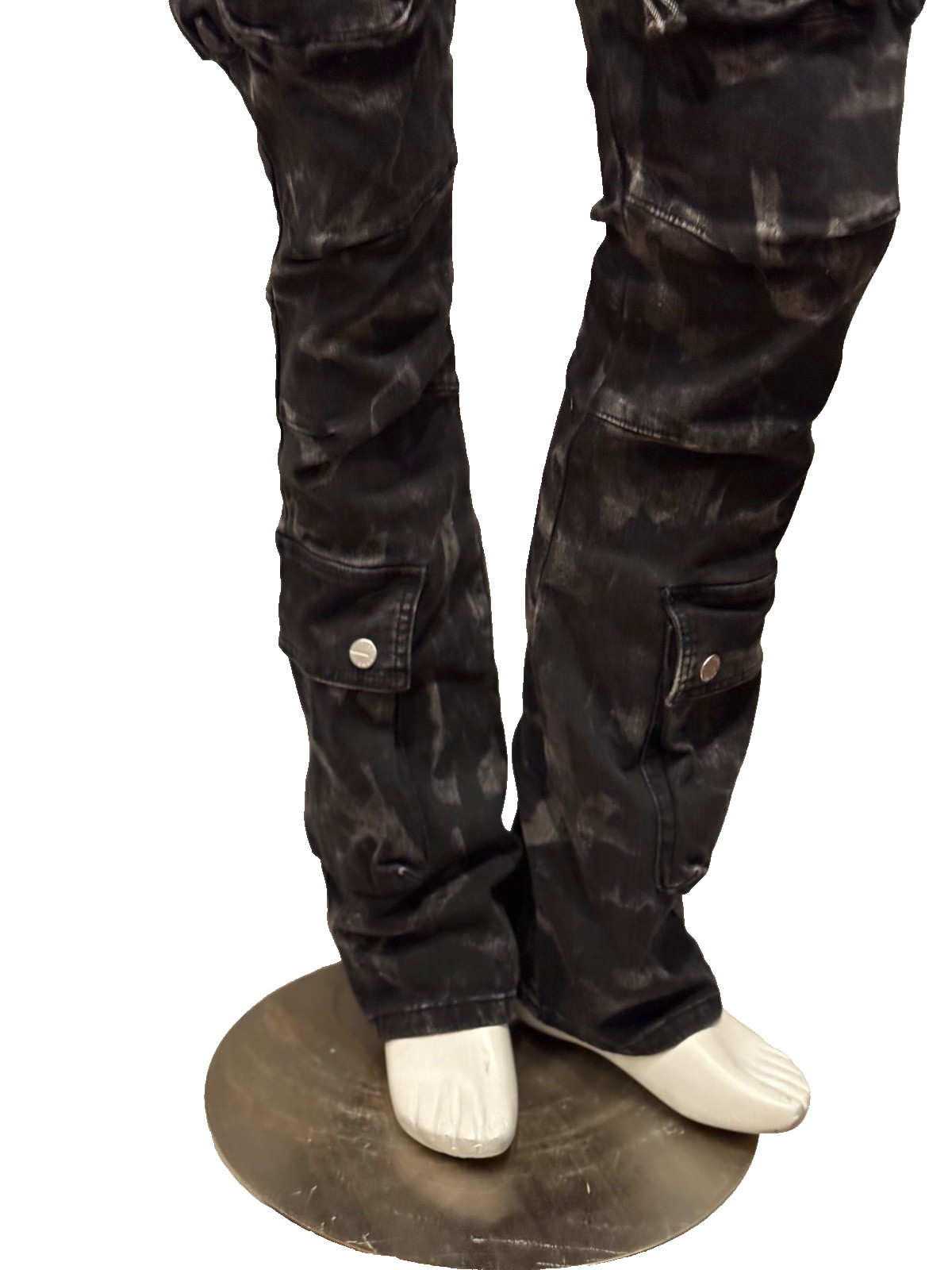 New ! Men’s First Row Stacked Fit Jeans balck washed Denim (typhoon) Skinny