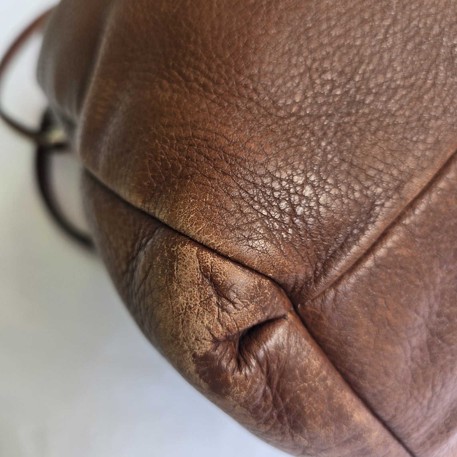 Coach Madison Phoebe Pebbled Leather Hobo Brown Shoulder Bag Purse H1376-26224