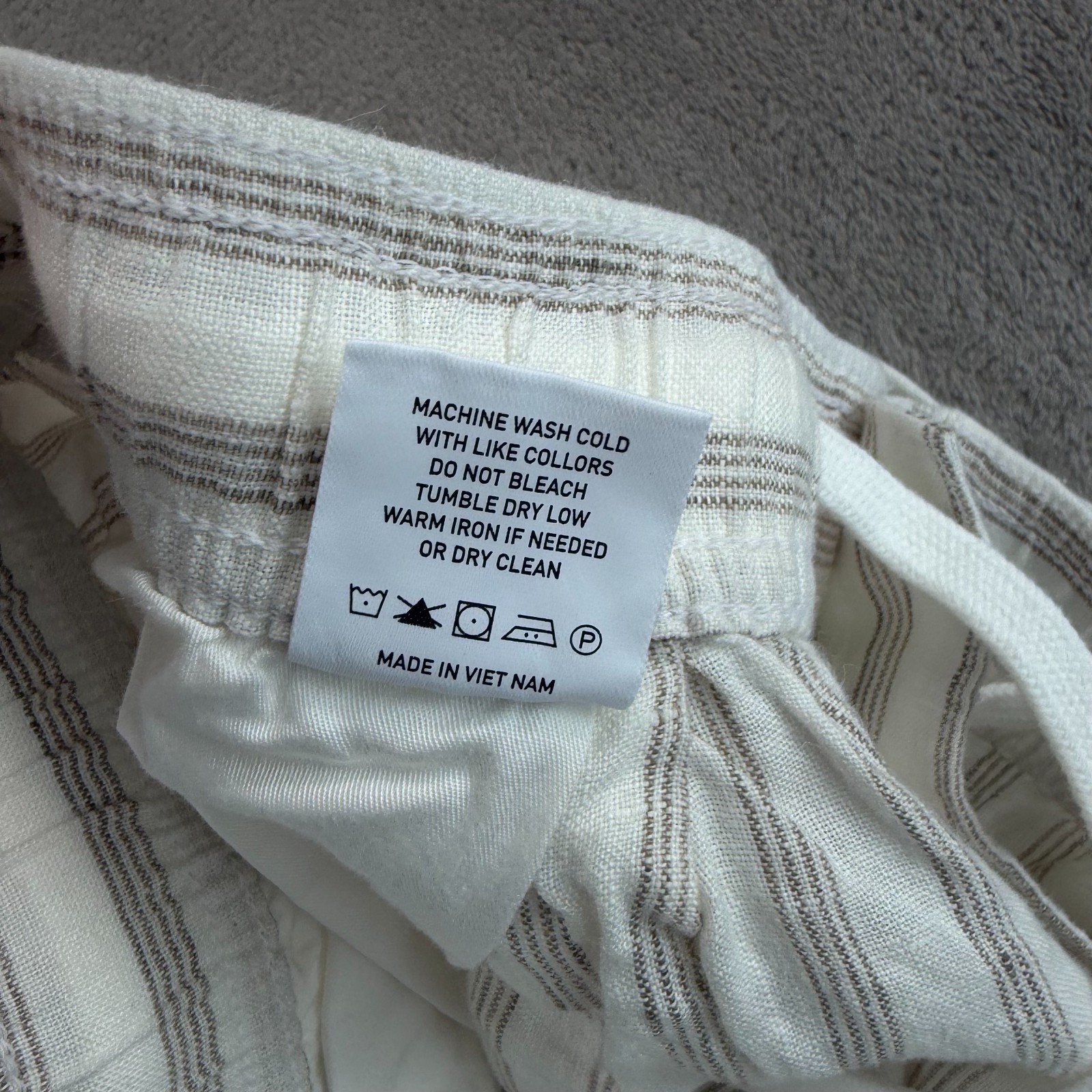 TODD SNYDER Relaxed 100% Linen Leisure Pants in White Striped Pleated NWT $198