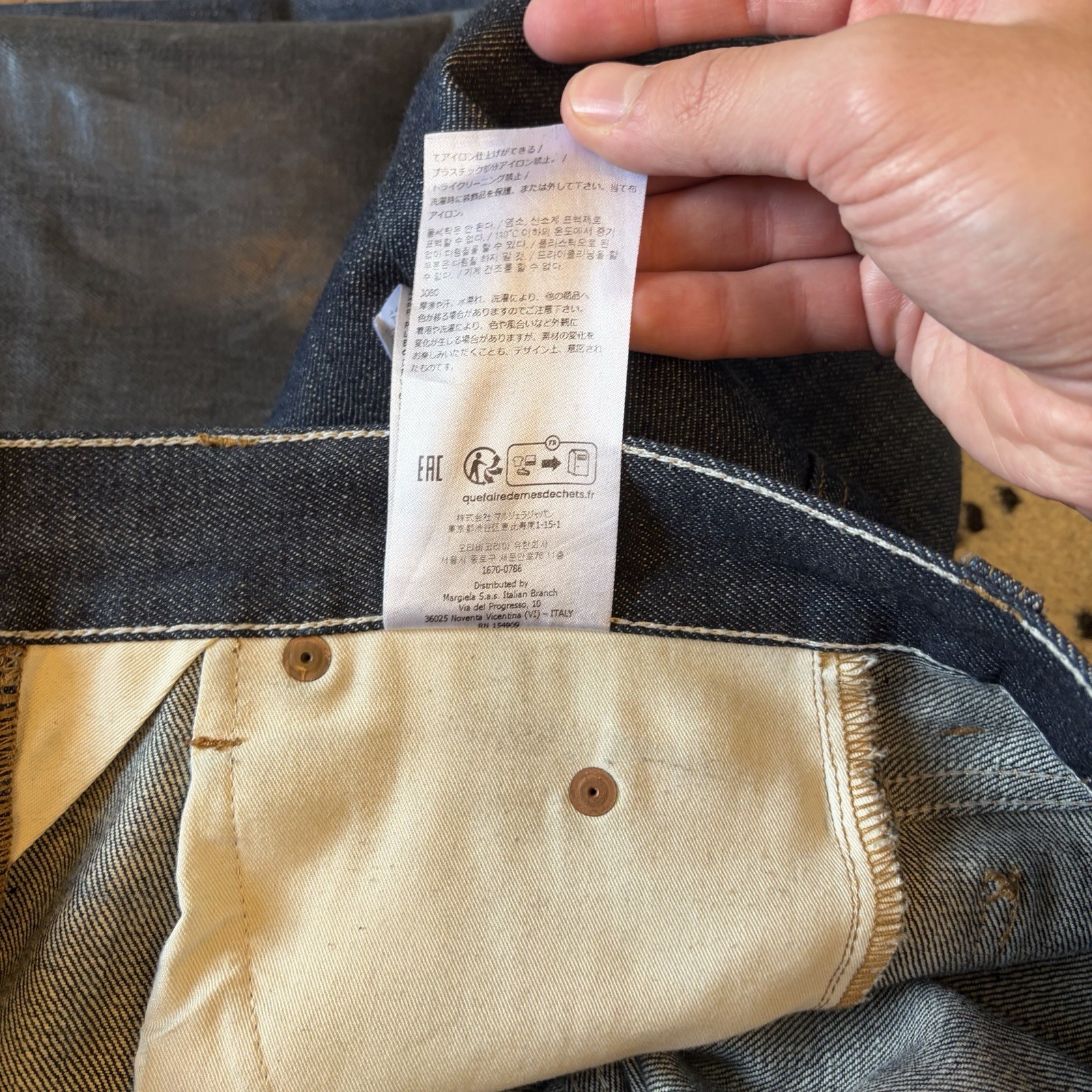 Maison Margiela Selvedge Mid-rise Turn-up Jeans Size W28