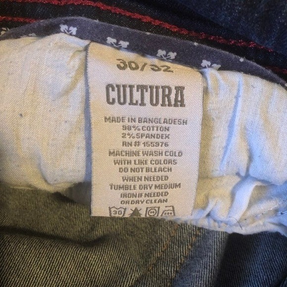 Cultura men’s 30 32 Skinny blue Jeans mid rise cotton spandex blend