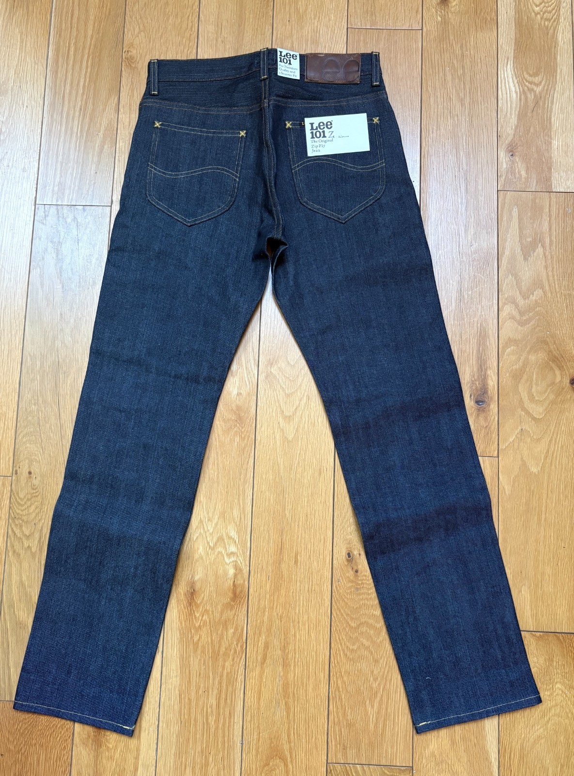 Authentic Lee 101Z Japanese Selvedge Denim Jeans Dry Indigo Made Italy 29×32 NWT