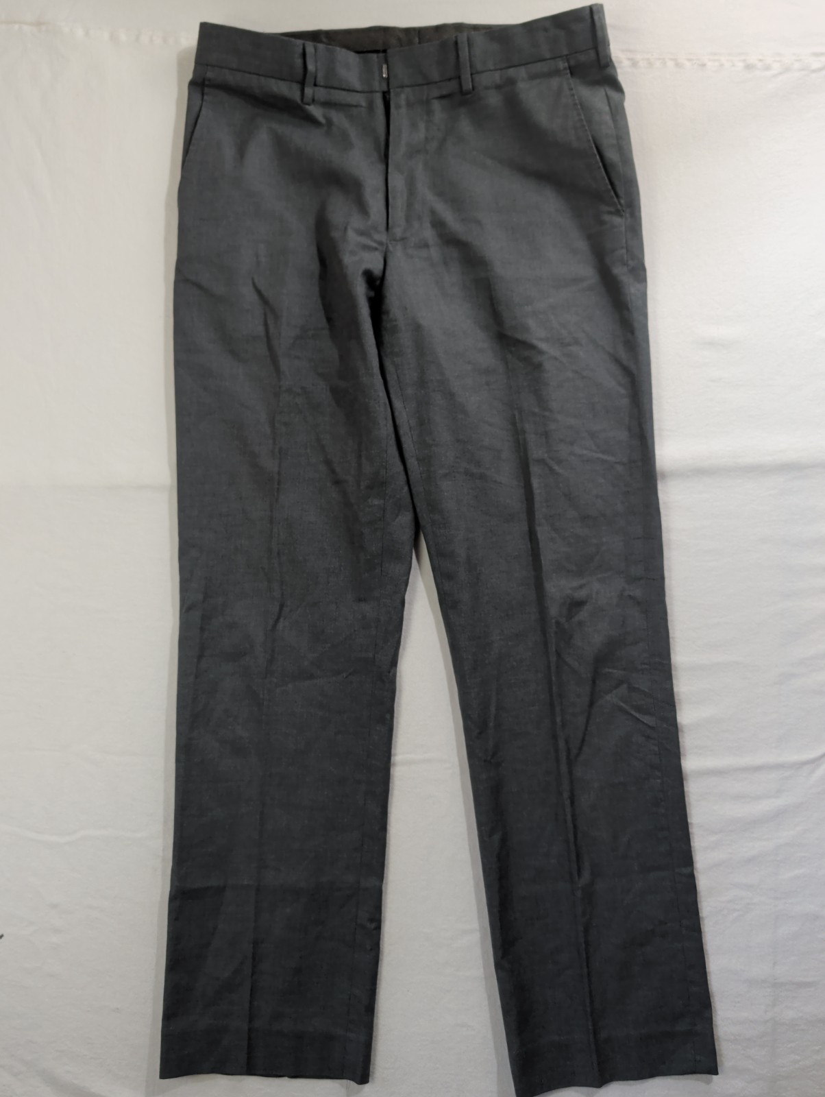 J Crew Bowery Classic Flat Front Mens 31×32 Gray Trousers Chino NEW