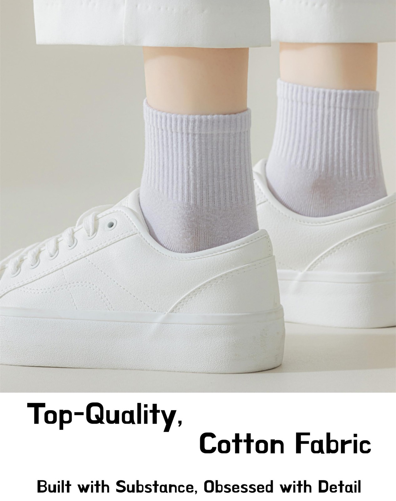 NevEND 6 Pairs Women’s Mini Crew/Ankle Cotton Athletic Medium, Black/White