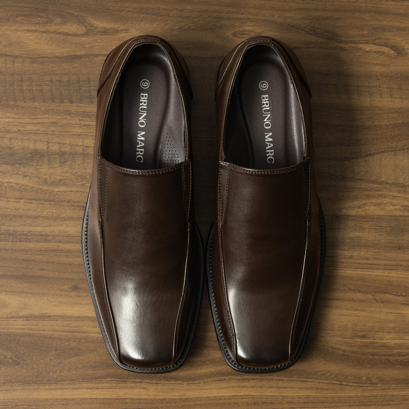 Men’s Dress Shoes Loafer Shoes Leather Lined Slip on Shoes Wide Size