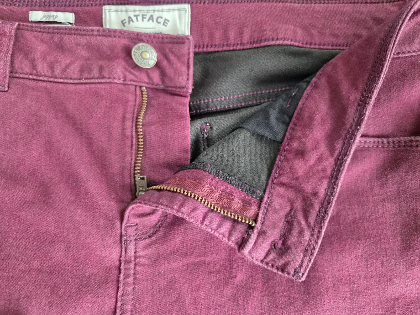 Fat Face Women’s Plum Colour Five Pocket Jegging’ – Size 14 UK Jeans Clothes