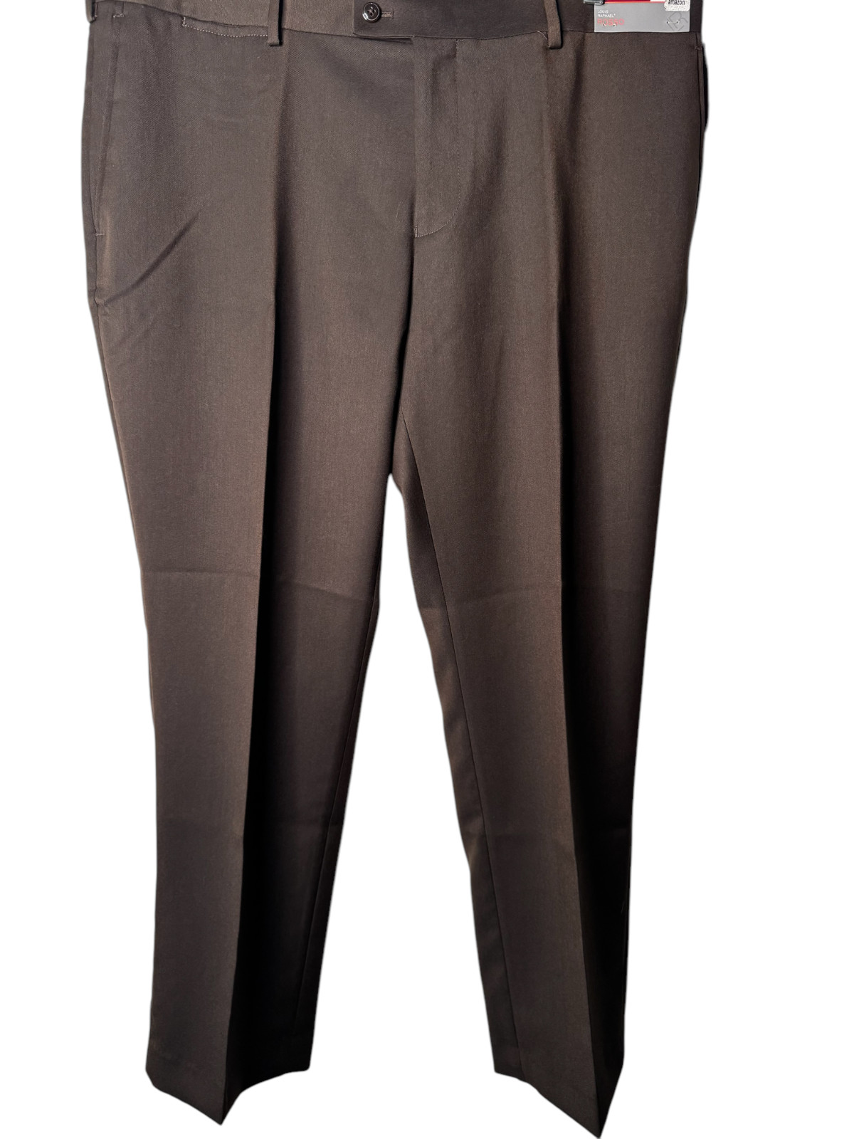 Louis Raphael Rosso Brown Dress Pant Perm Hidden Flex Waistband Size 40×29