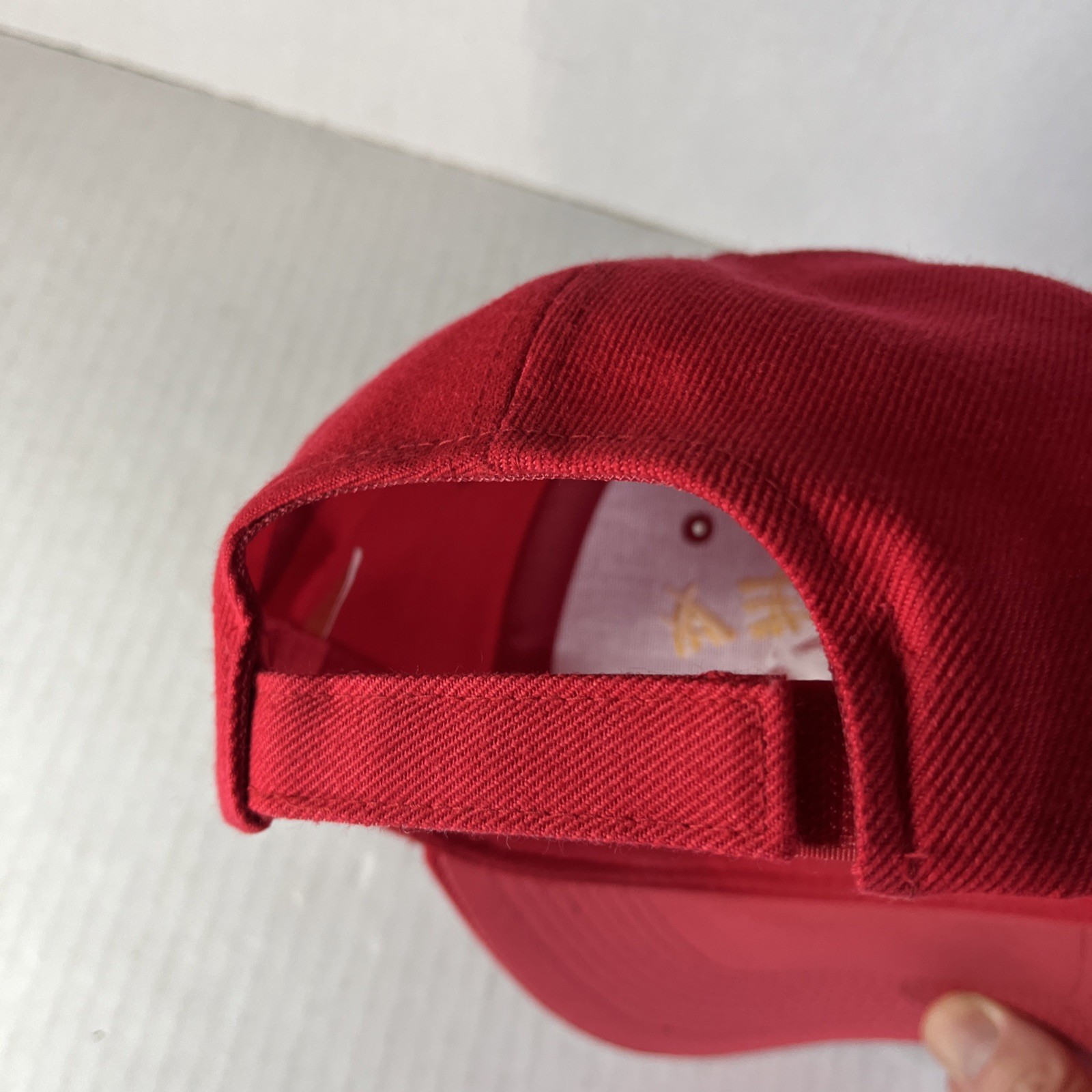 Korean War Red Mesh Snapback Hat Cap Vintage Military US South Korea Flags Wool