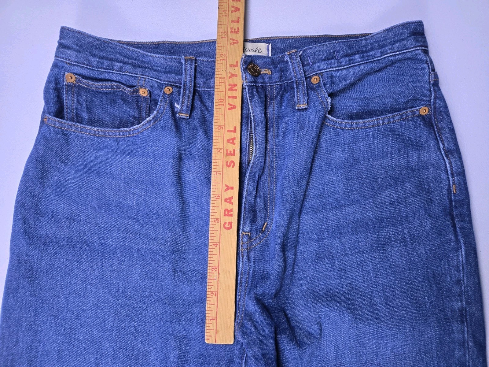 Madewell – Dark Blue Baggy Straight Loose Jeans – Womens 30W x 29L