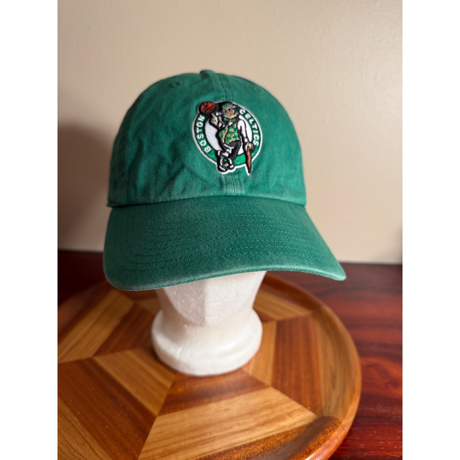 Boston Celtics 47 Brand Clean Up Hat Green NBA Adjustable Dad Cap Lucky Logo